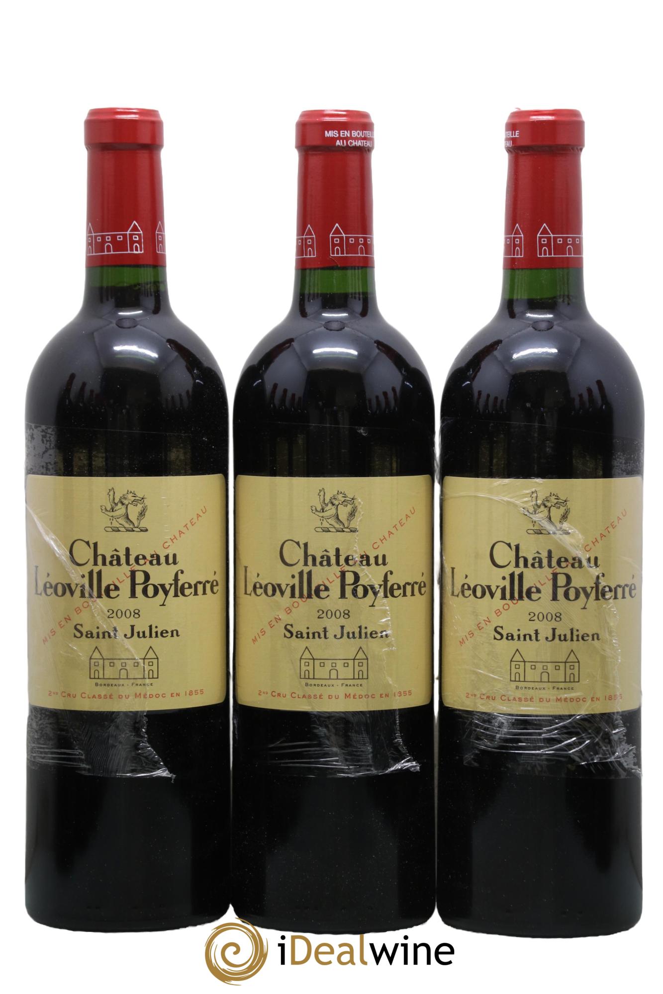 Château Léoville Poyferré 2ème Grand Cru Classé 2008 - Lot de 12 bouteilles - 1