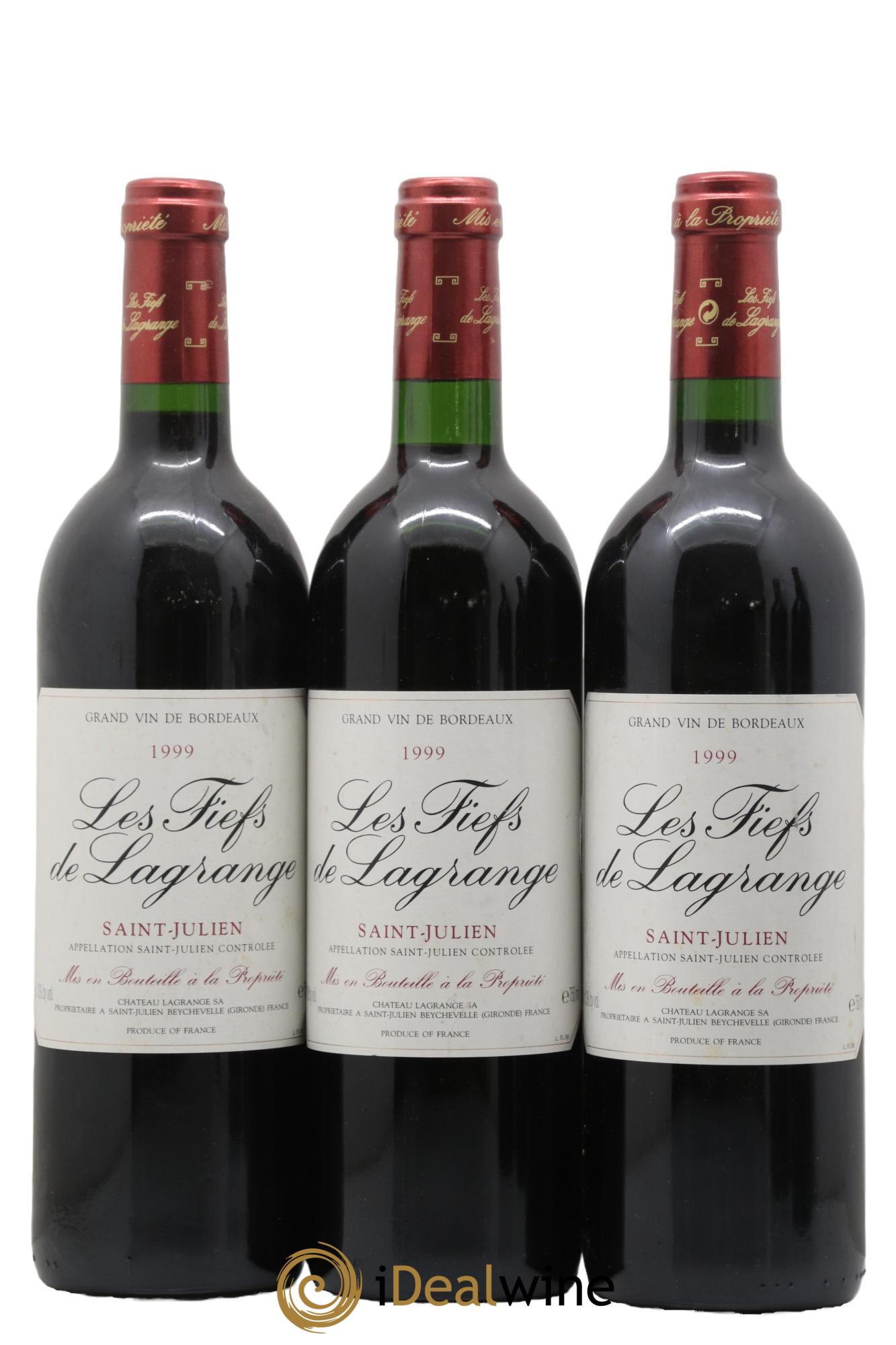 Les Fiefs de Lagrange Second Vin 1999 - Lotto di 3 bottiglie - 0