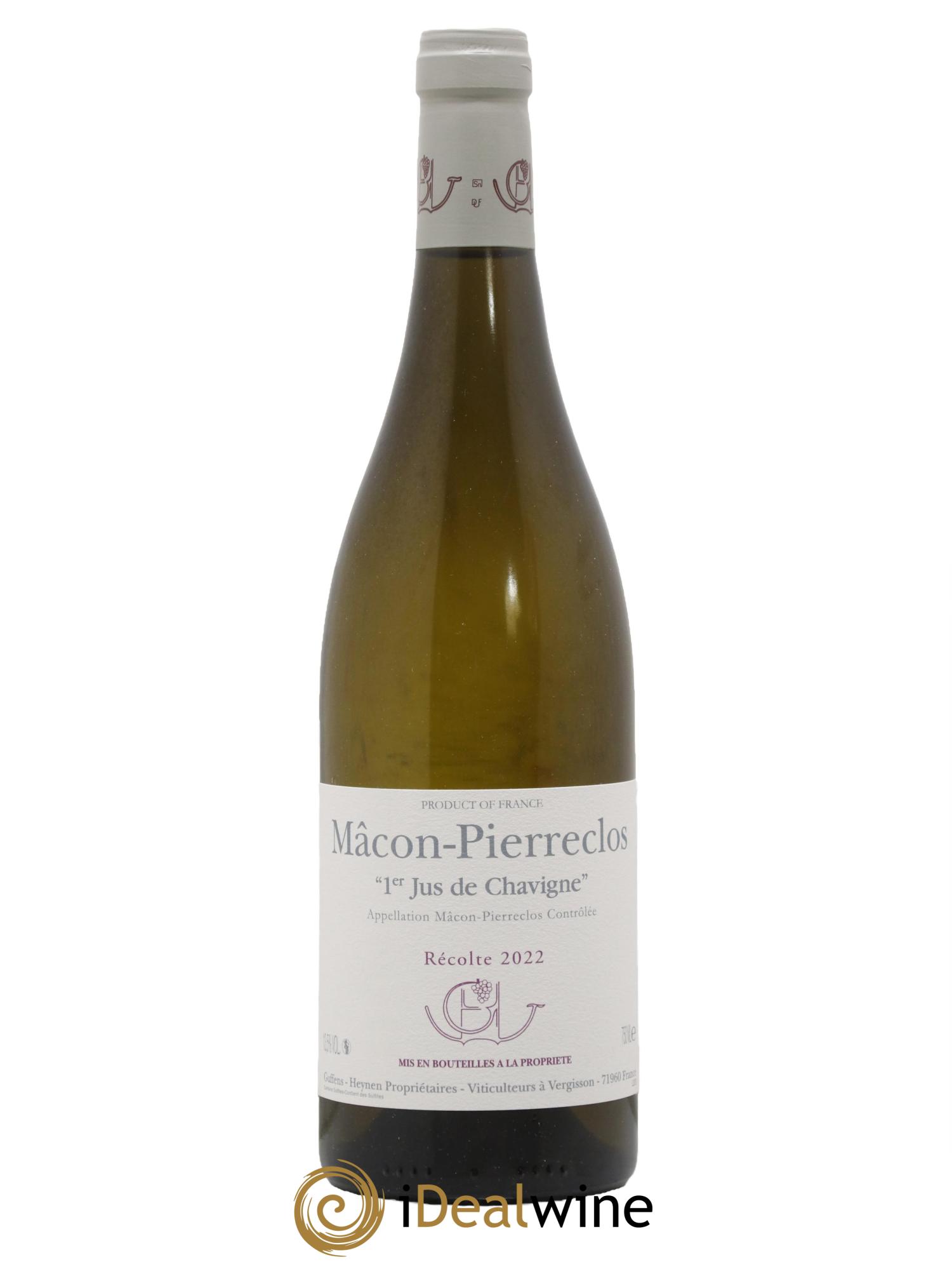 Mâcon Pierreclos 1er Jus de Chavigne Guffens-Heynen 2022 - Lot de 1 bouteille - 0
