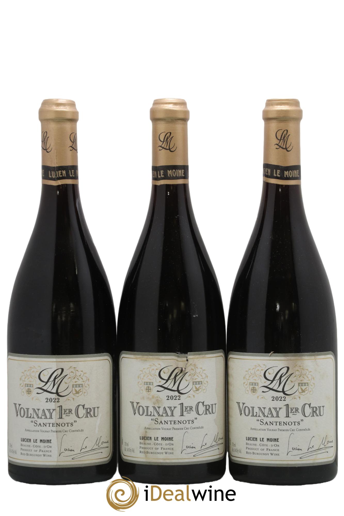 Volnay 1er Cru Santenots Lucien Le Moine 2022 - Lot de 3 bouteilles - 0