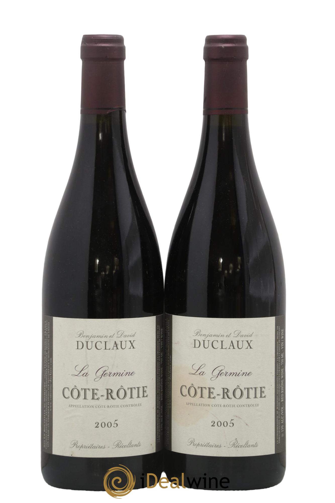 Côte-Rôtie La Germine Domaine Duclaux 2005 - Lot de 2 bouteilles - 0