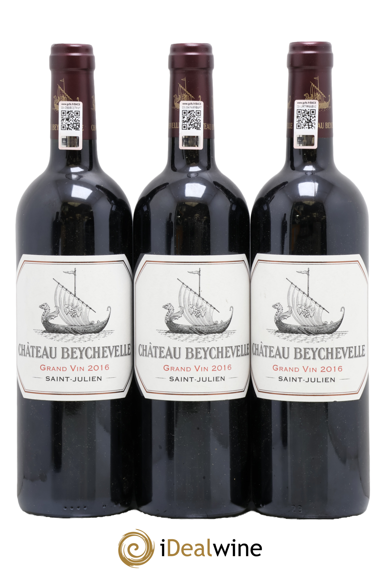 Château Beychevelle 4ème Grand Cru Classé 2016 - Lot of 3 bottles - 0