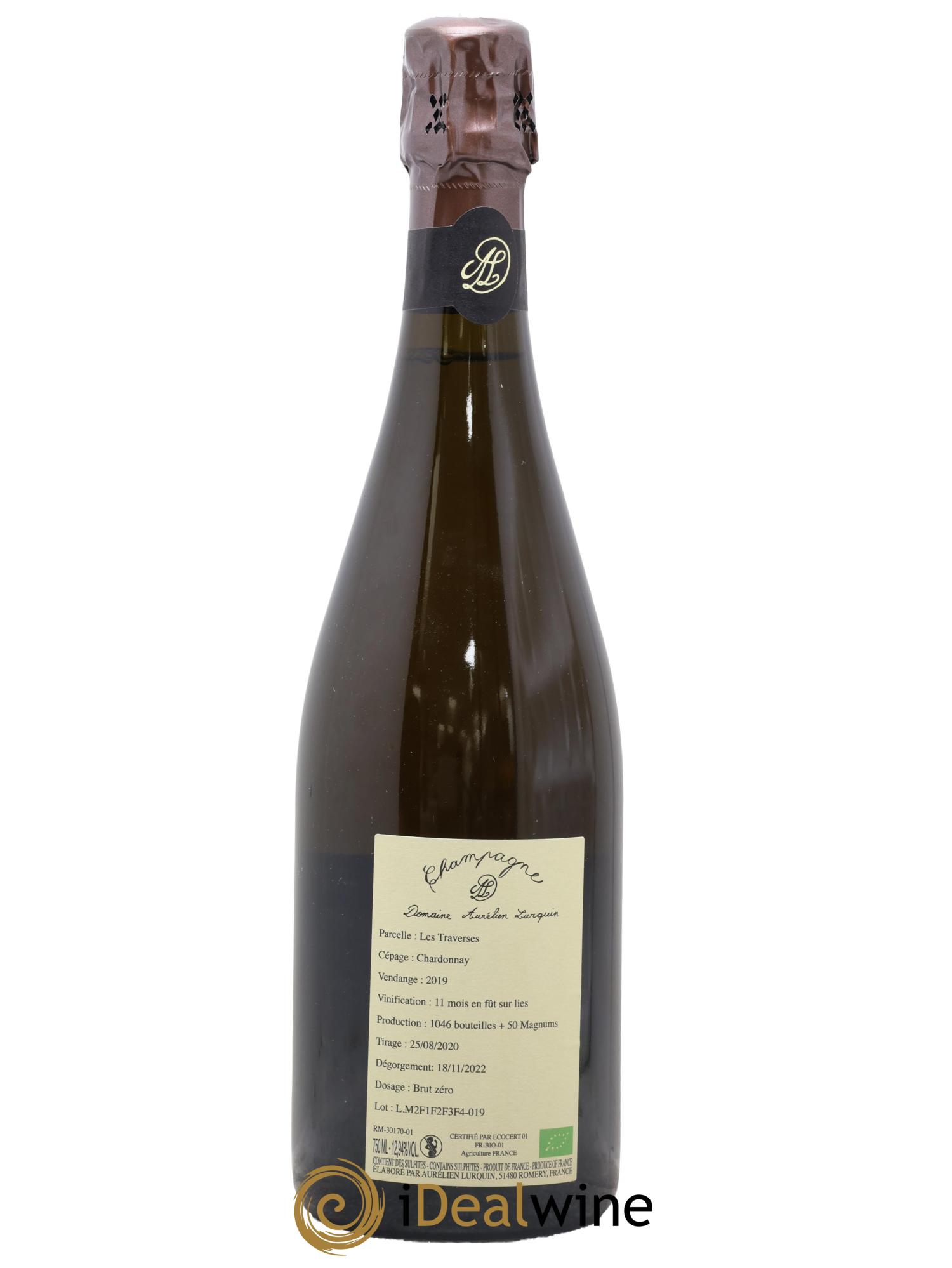 Chardonnay Les Traverses Aurélien Lurquin 2019 - Lot of 1 bottle - 1
