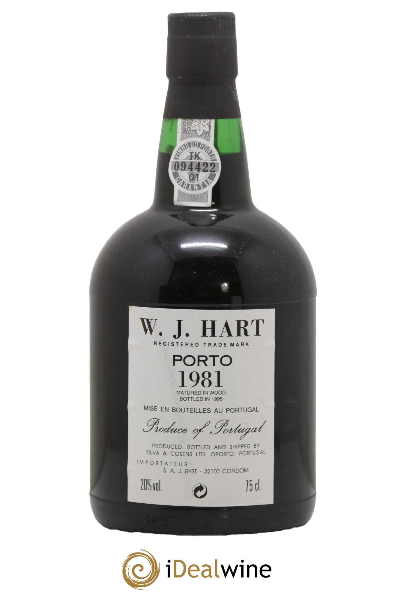 Porto W.J. Hart 1981 - Lotto di 1 bottiglia - 1