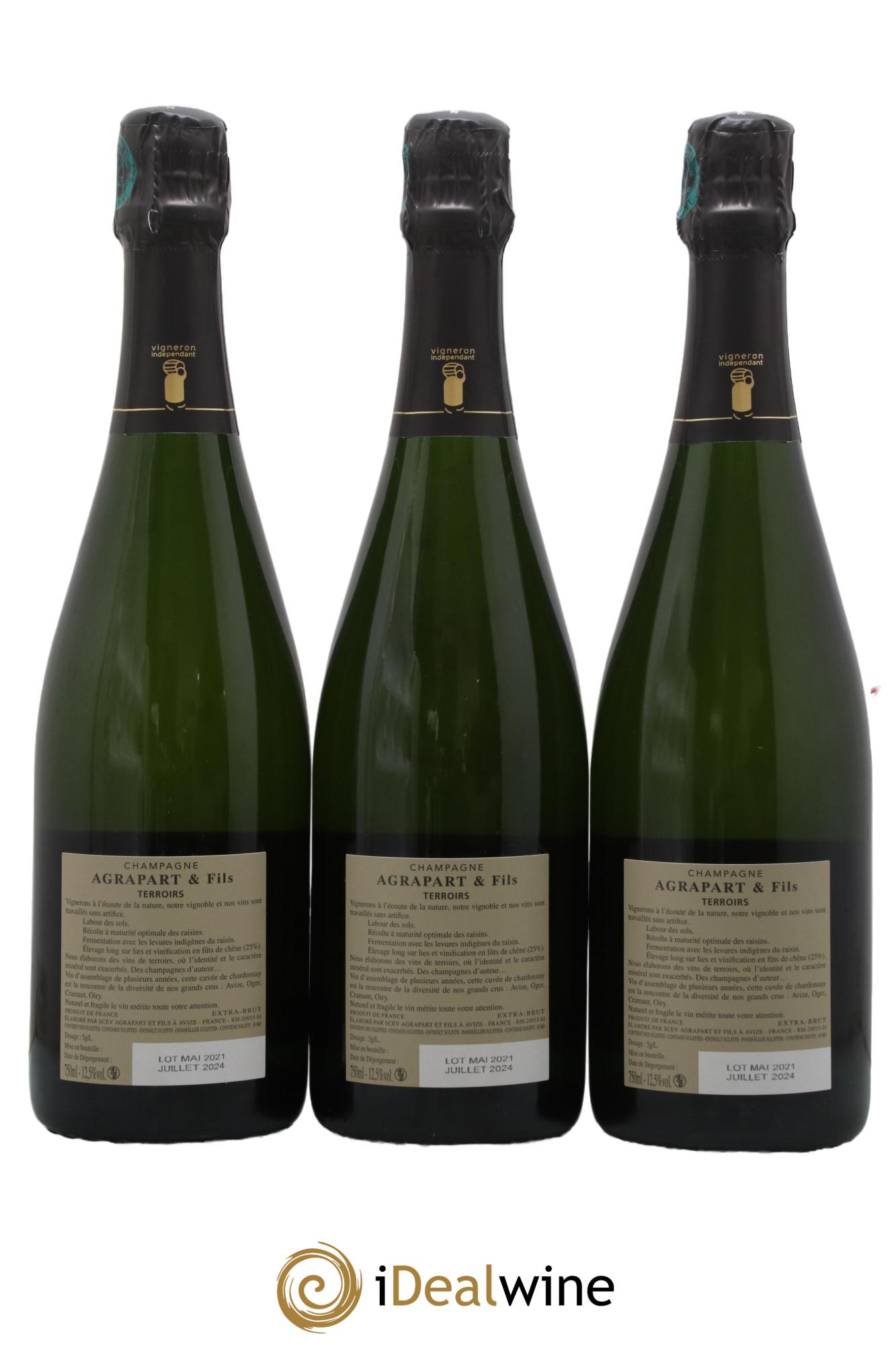 Terroirs Blanc de Blancs Extra-Brut Agrapart & Fils - Posten von 3 Flaschen - 1