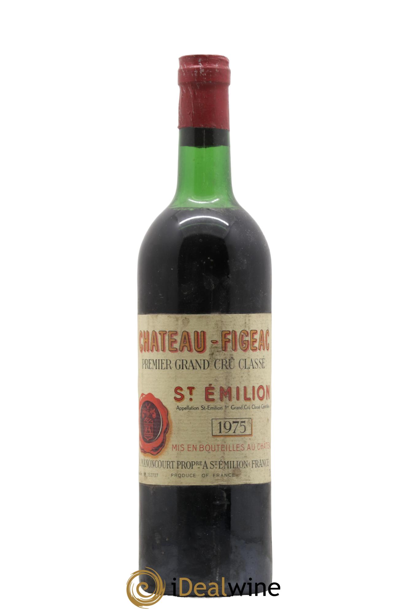 Château Figeac 1er Grand Cru Classé A 1975 - Lot de 1 bouteille - 0