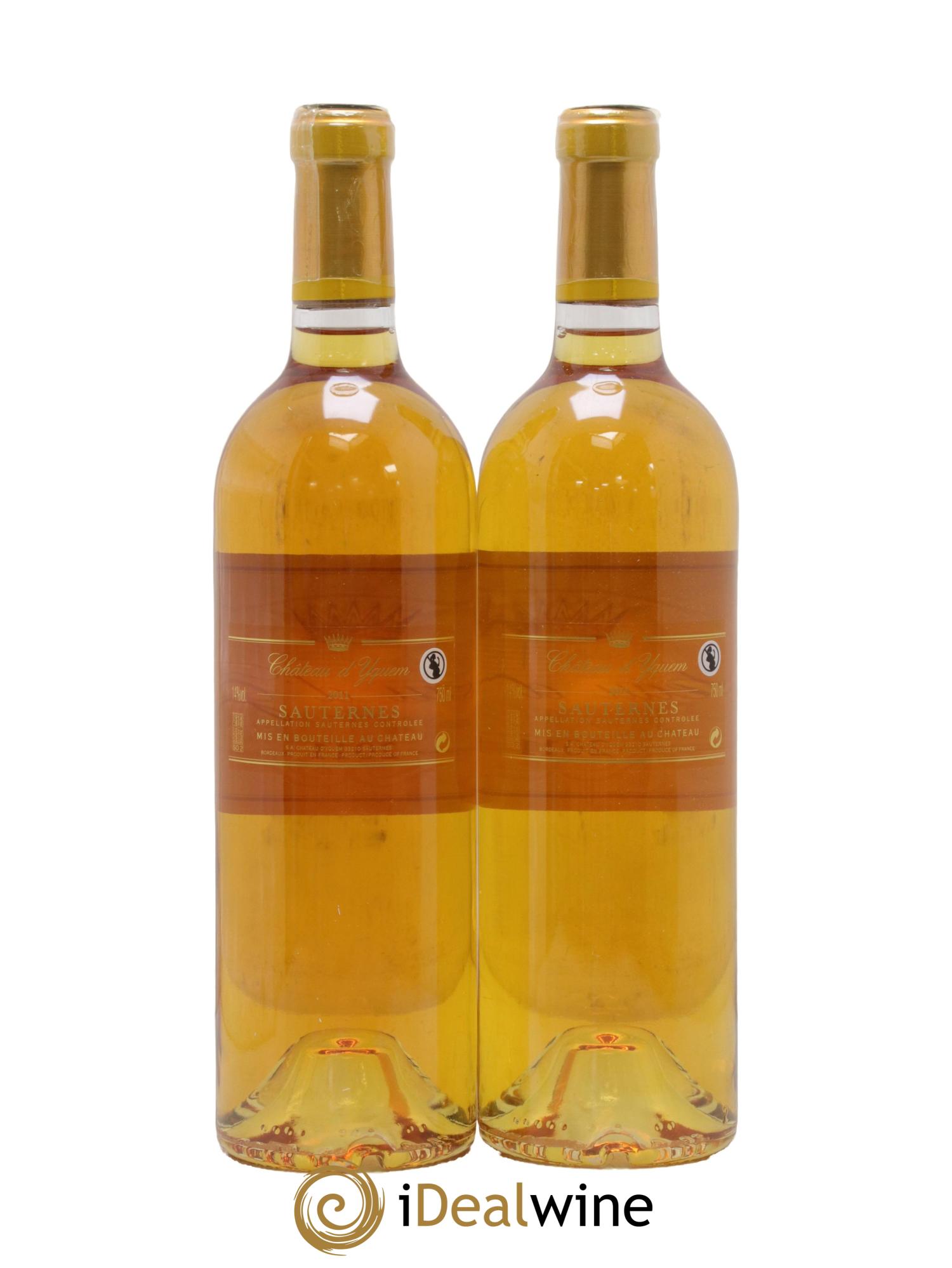 Château d' Yquem 1er Cru Classé Supérieur 2011 - Lot of 2 bottles - 1