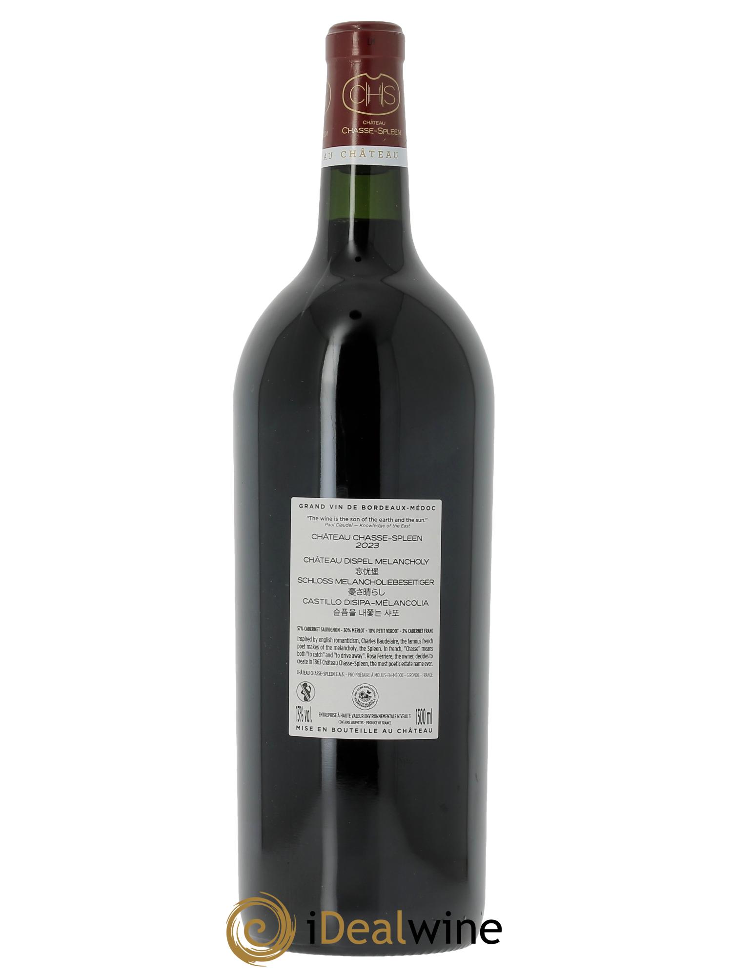 Château Chasse Spleen (CBO à partir de 6 mgs) 2023 - Lot de 1 magnum - 1