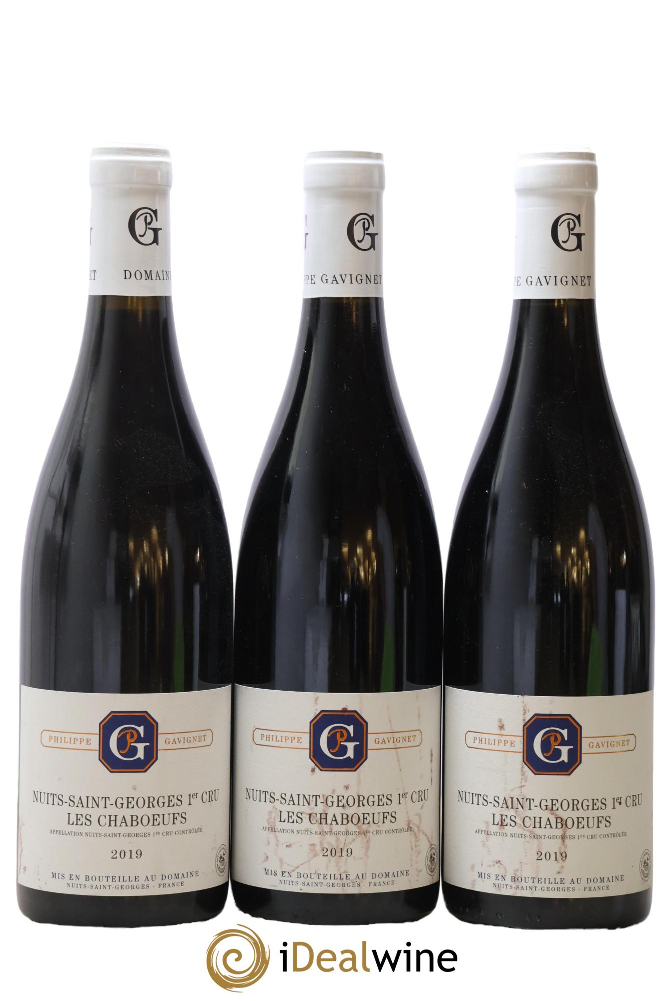 Nuits Saint-Georges 1er Cru Les Chaboeufs Gavignet 2019 - Lot of 3 bottles - 0
