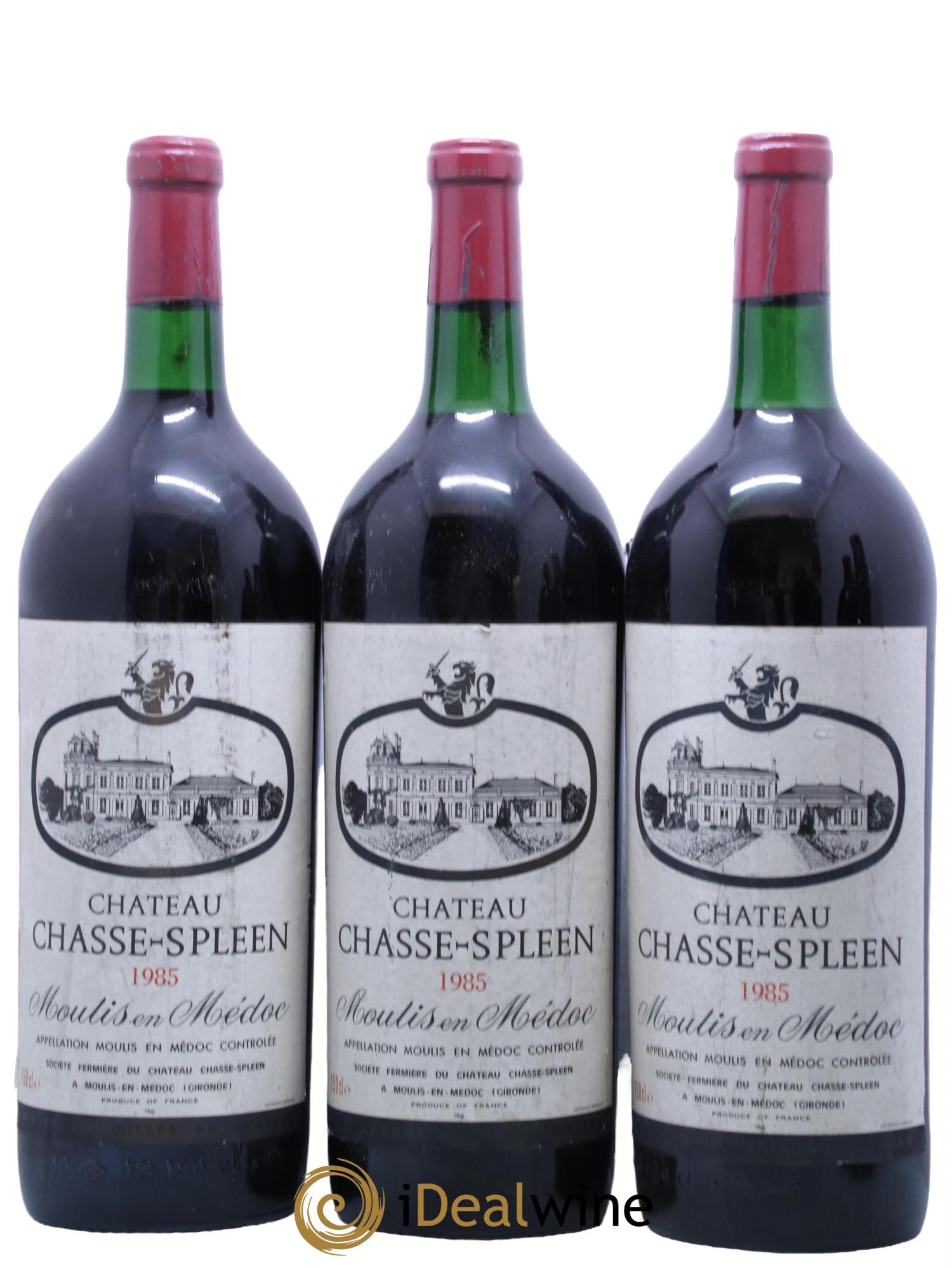 Château Chasse Spleen 1985 - Lot de 3 magnums - 0