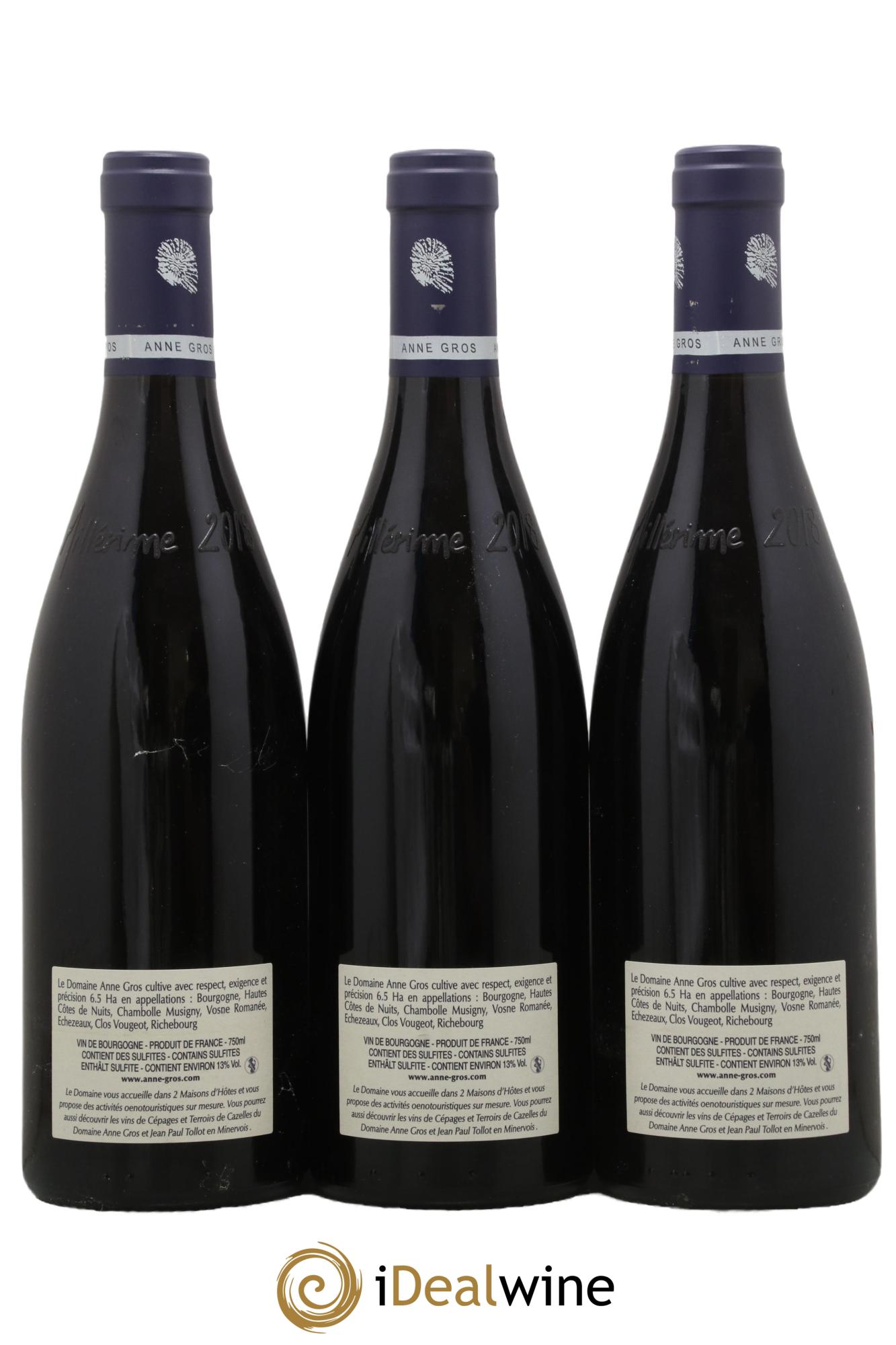 Echezeaux Grand Cru Les Loachausses Anne Gros 2018 - Lot of 3 bottles - 1