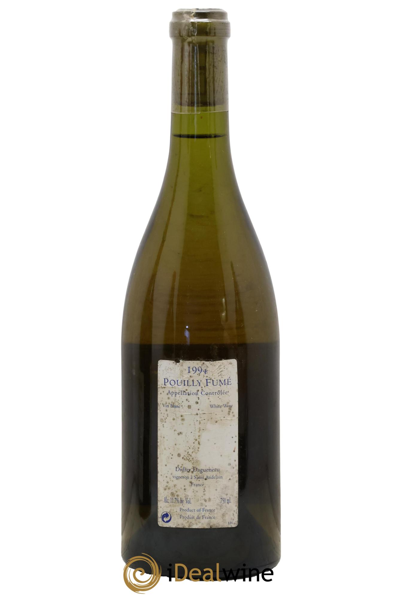 Vin de France (anciennement Pouilly-Fumé) Silex Dagueneau (Domaine Didier - Louis-Benjamin) 1994 - Posten von 1 Flasche - 1