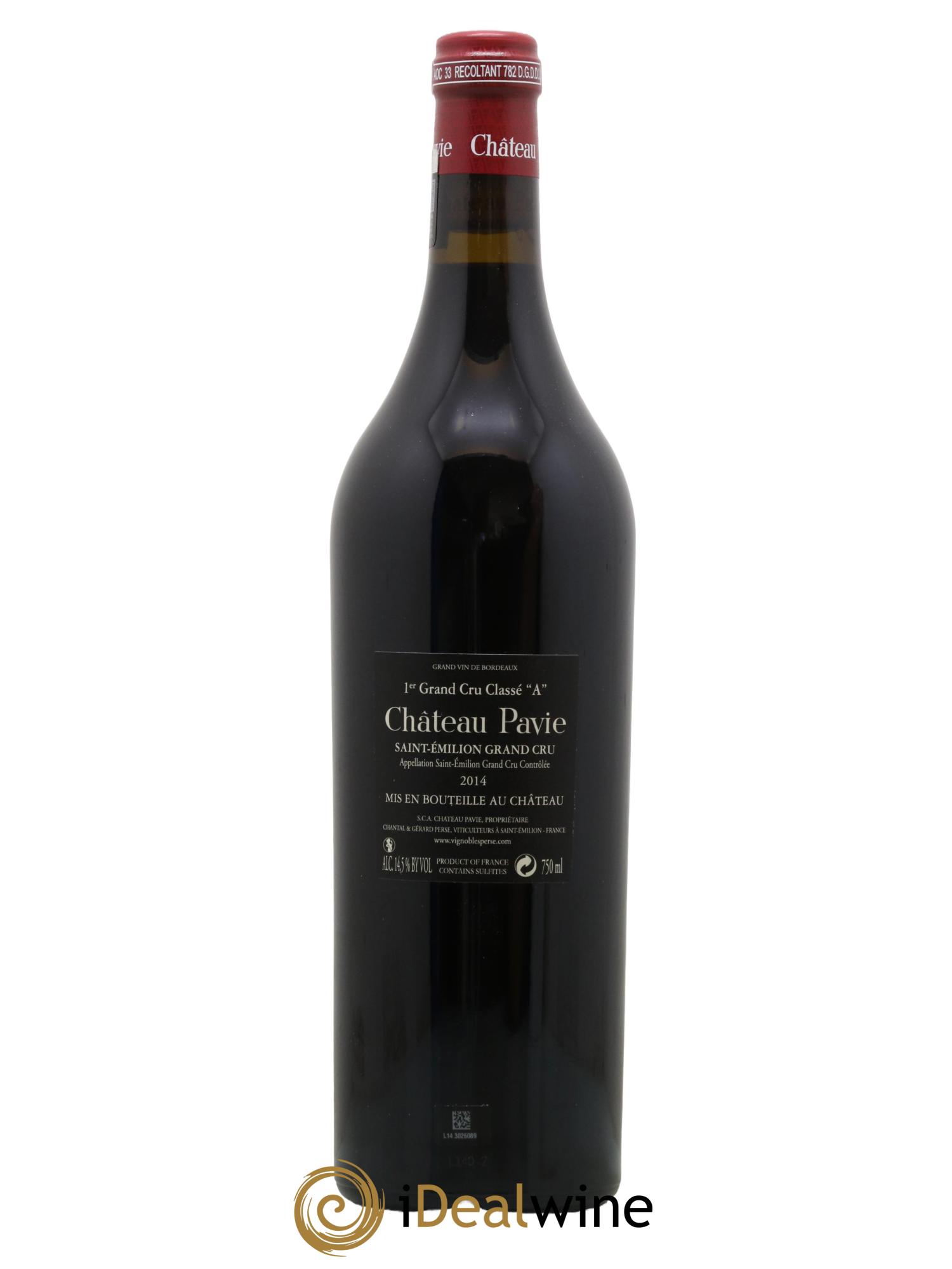 Château Pavie 1er Grand Cru Classé A 2014 - Lot de 1 bouteille - 1