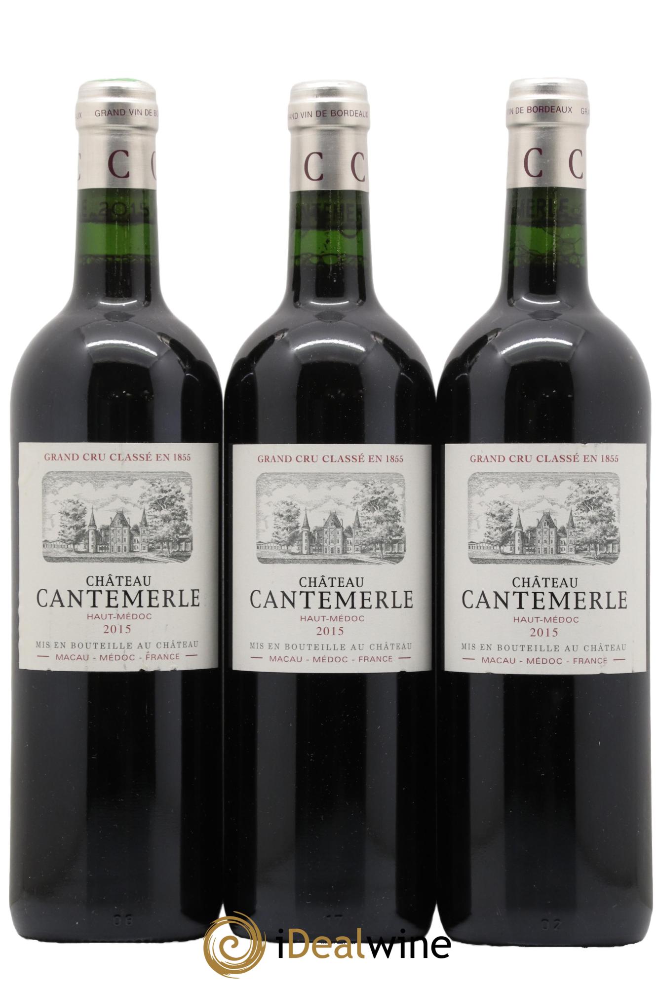 Château Cantemerle 5ème Grand Cru Classé 2015 - Lot de 3 bouteilles - 0