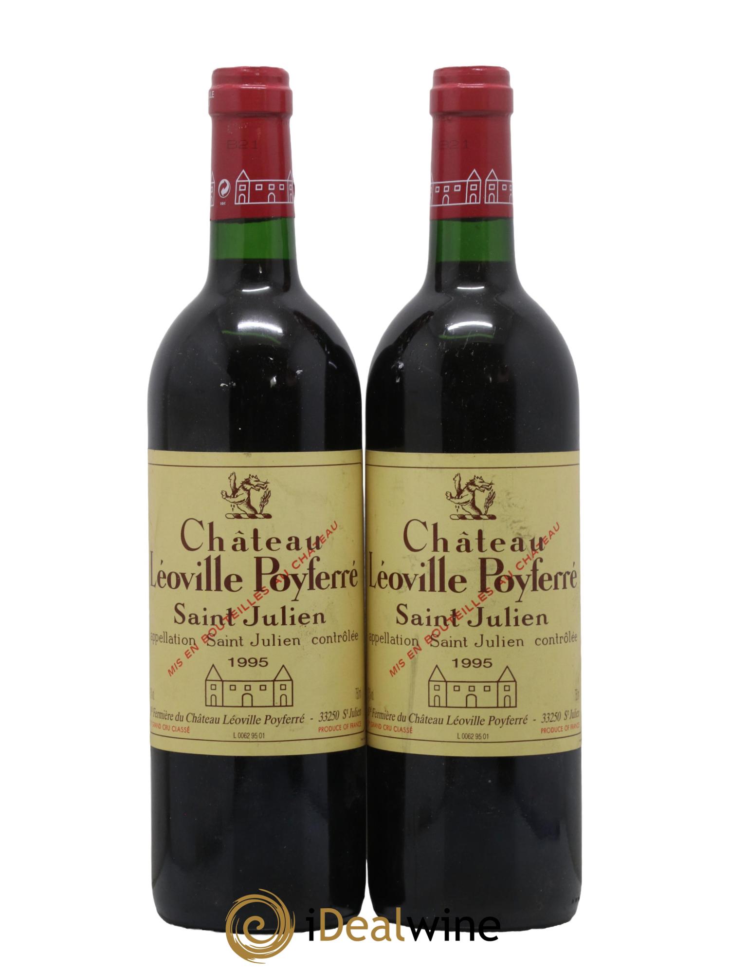 Château Léoville Poyferré 2ème Grand Cru Classé 1995 - Lot de 2 bouteilles - 0