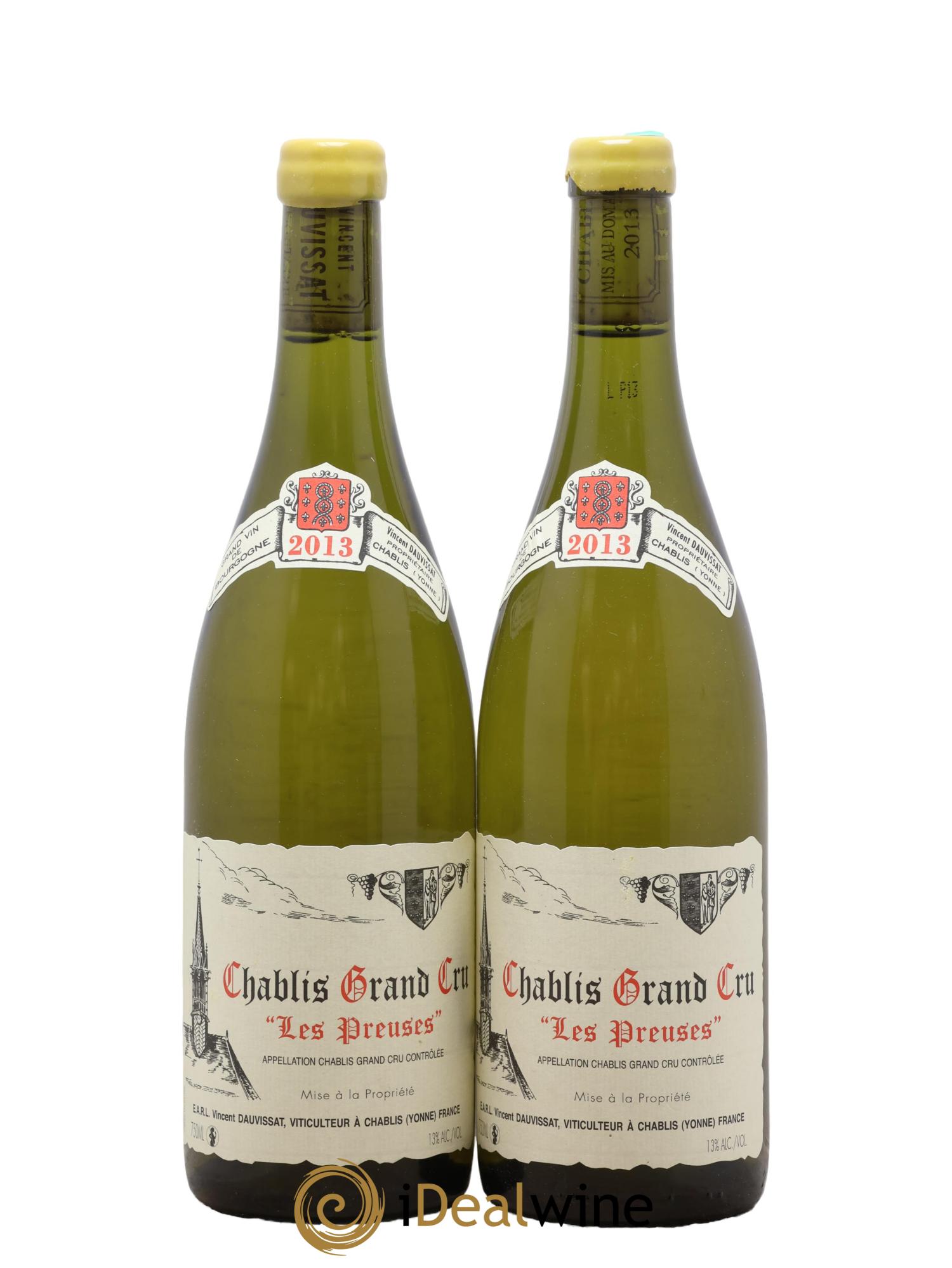 Chablis Grand Cru Les Preuses Vincent Dauvissat (Domaine) 2013 - Lot of 2 bottles - 0