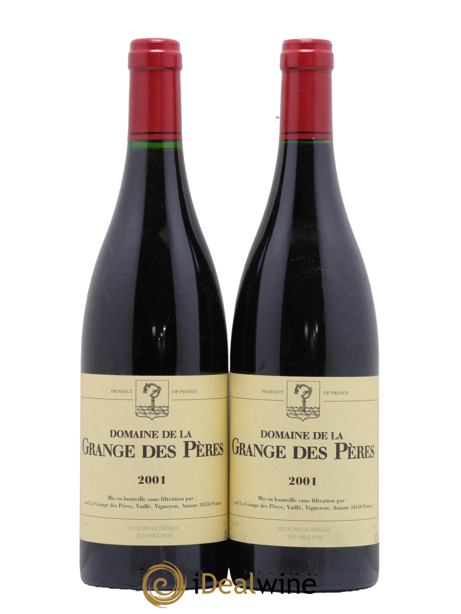 Pays d'Hérault Grange des Pères Laurent Vaillé 2001 - Lot de 2 bouteilles - 0