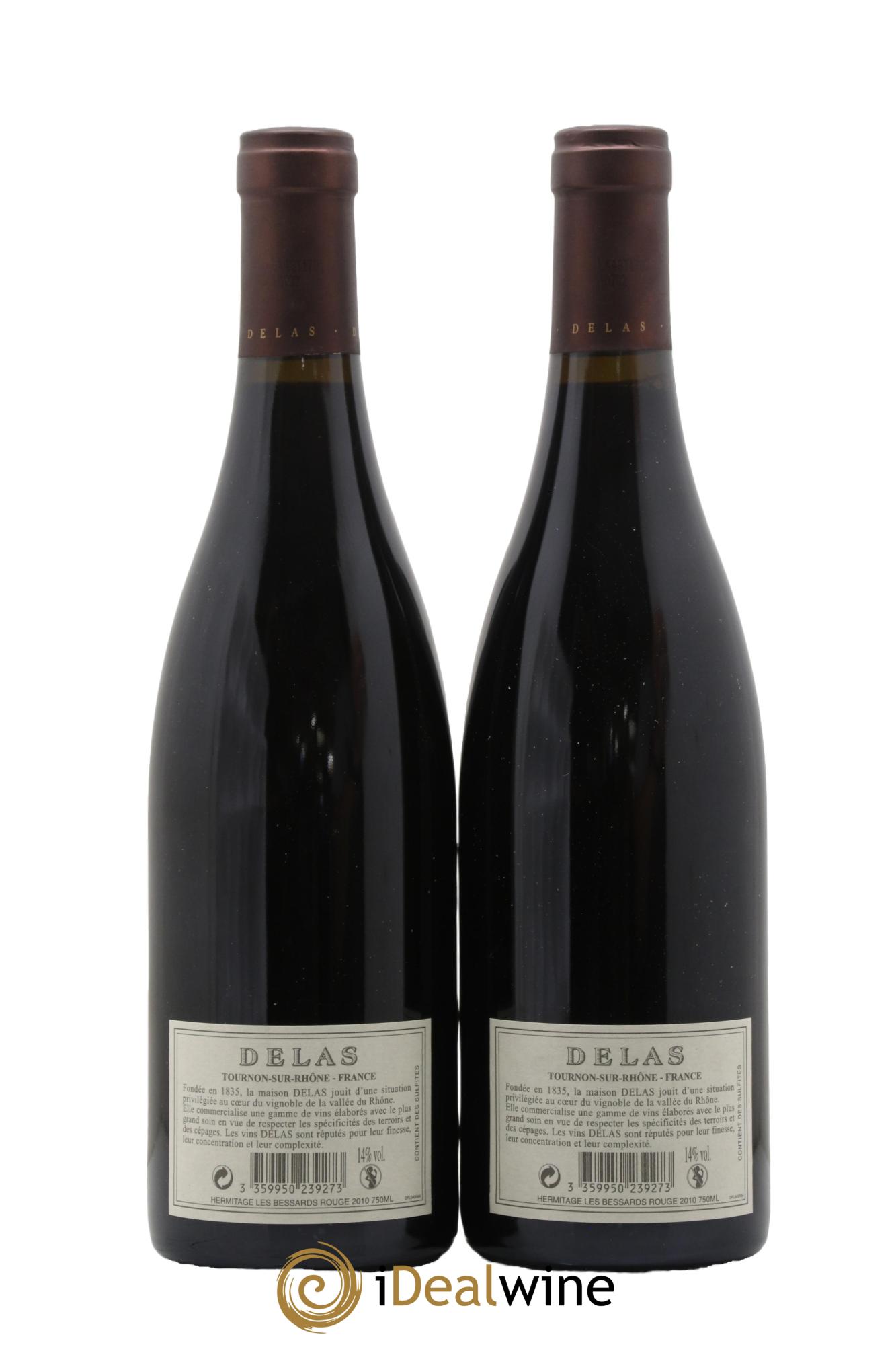 Hermitage Les Bessards Delas Frères 2010 - Lot de 2 bouteilles - 1