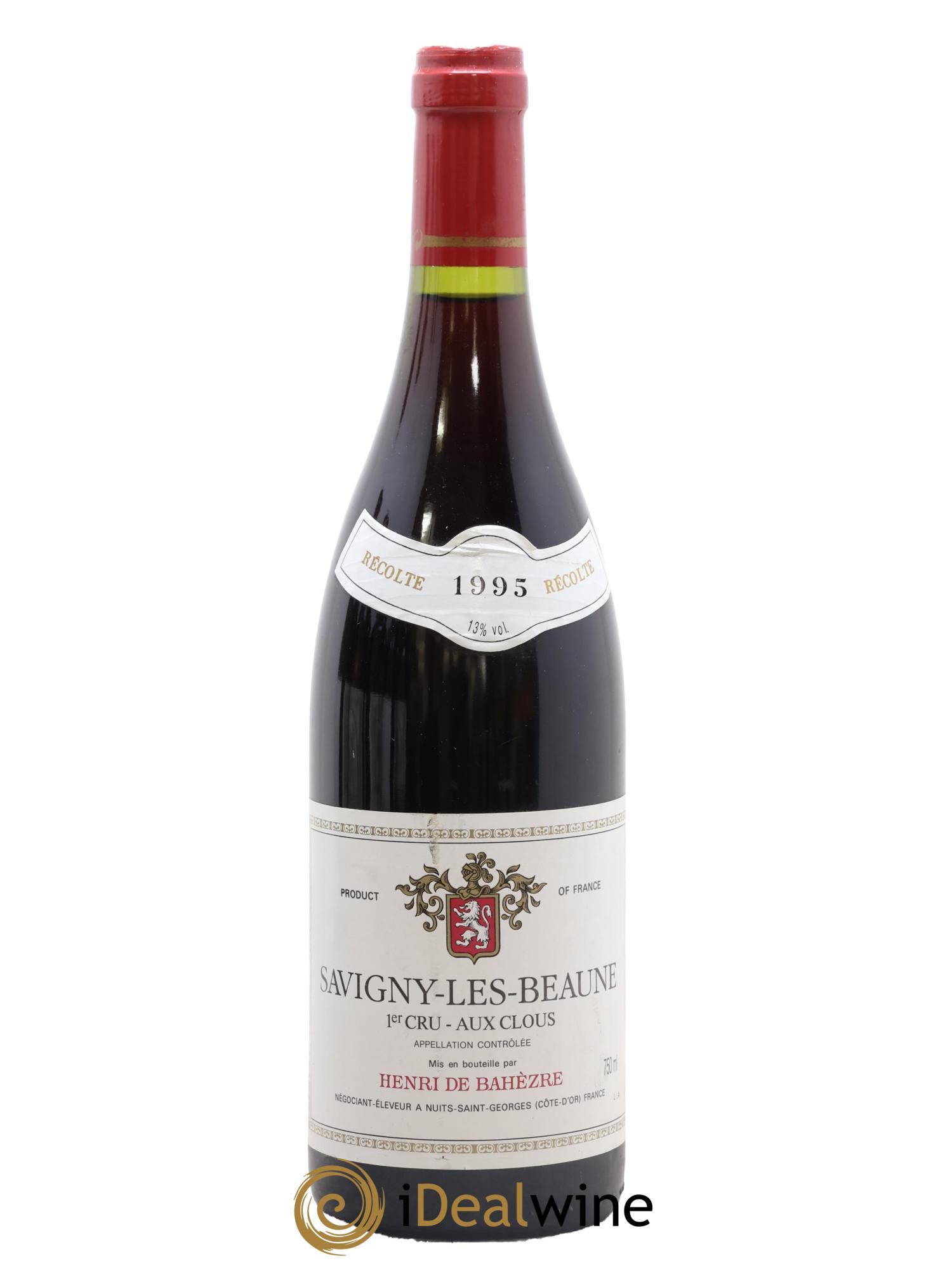 Savigny-lès-Beaune 1er Cru 1Er Cru Aux Clos Henri De Bahezre 1995 - Lot de 1 bouteille - 0