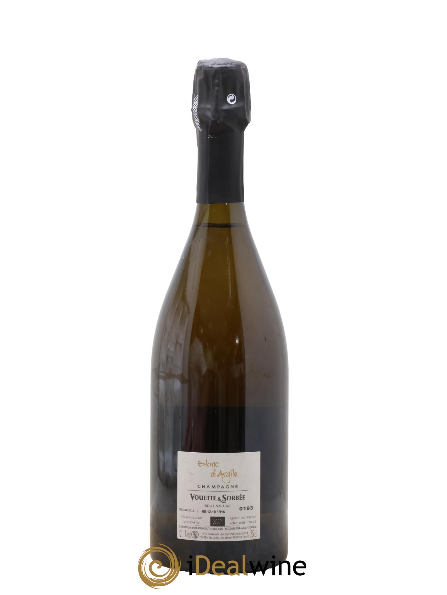 Blanc d'Argile Vouette et Sorbée 2016 - Lotto di 1 bottiglia - 1