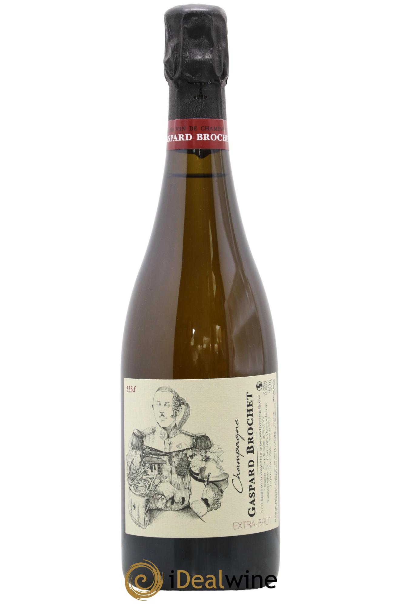 Champagne Extra Brut 333.f Gaspard Brochet - Lot de 1 bouteille - 0