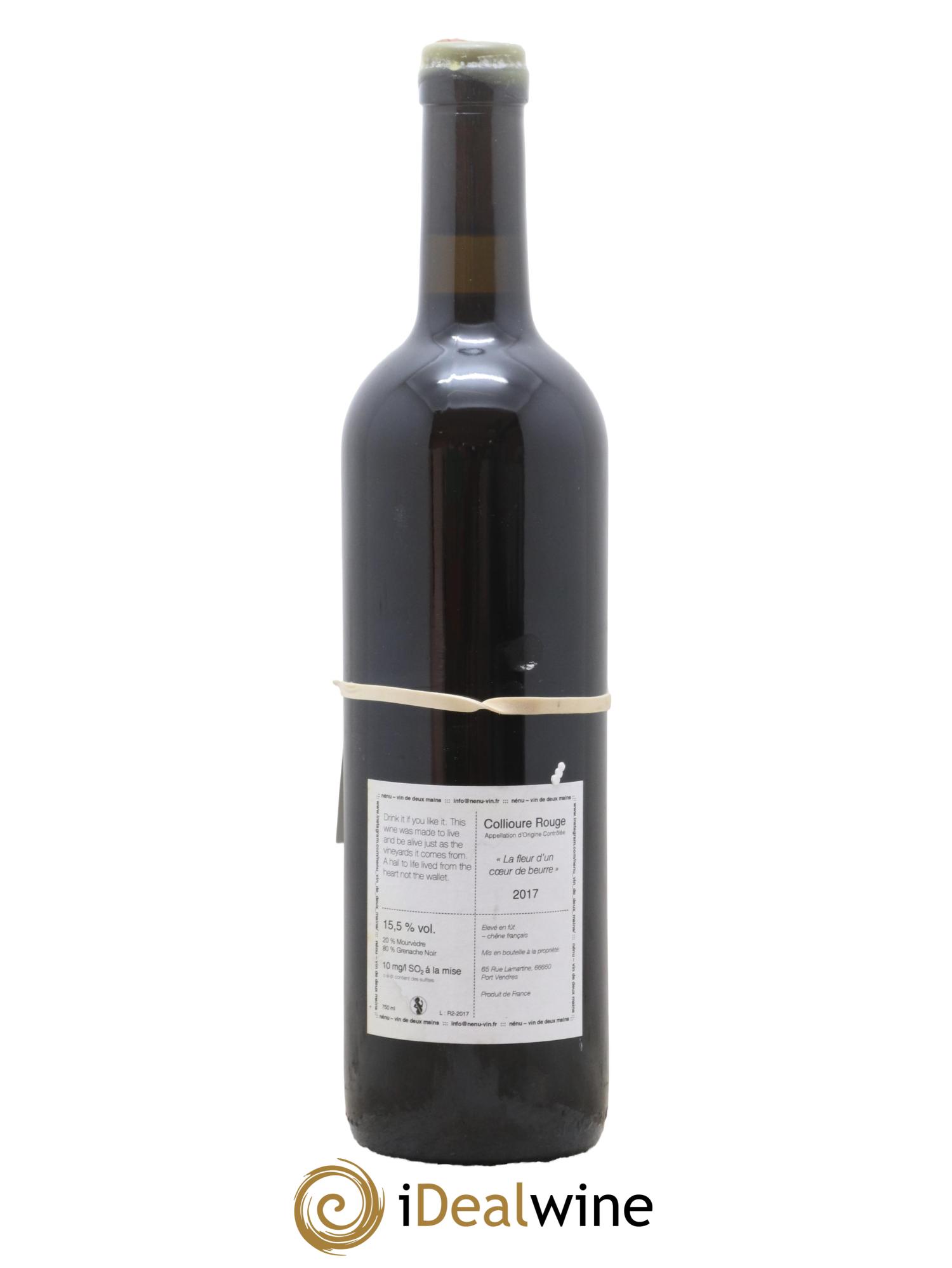 Collioure La Fleur d'un Coeur de Beurre Domaine Nénu - Rasmus Aamand Olesen 2017 - Lot of 1 bottle - 1