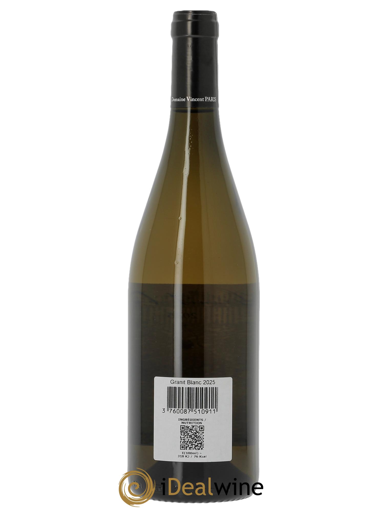 Ardèche (Vin de Pays) Granit Blanc Vincent Paris 2025 - Lot de 1 bouteille - 1