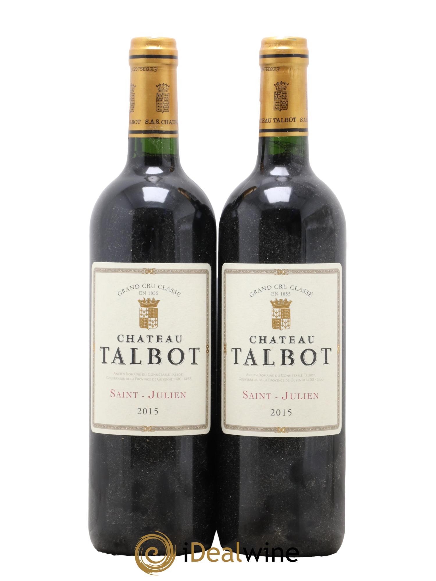 Château Talbot 4ème Grand Cru Classé 2015 - Lot de 2 bouteilles - 0