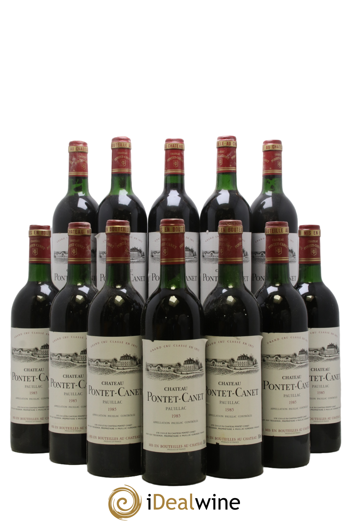Château Pontet Canet 5ème Grand Cru Classé 1985 - Lot de 12 bouteilles - 0