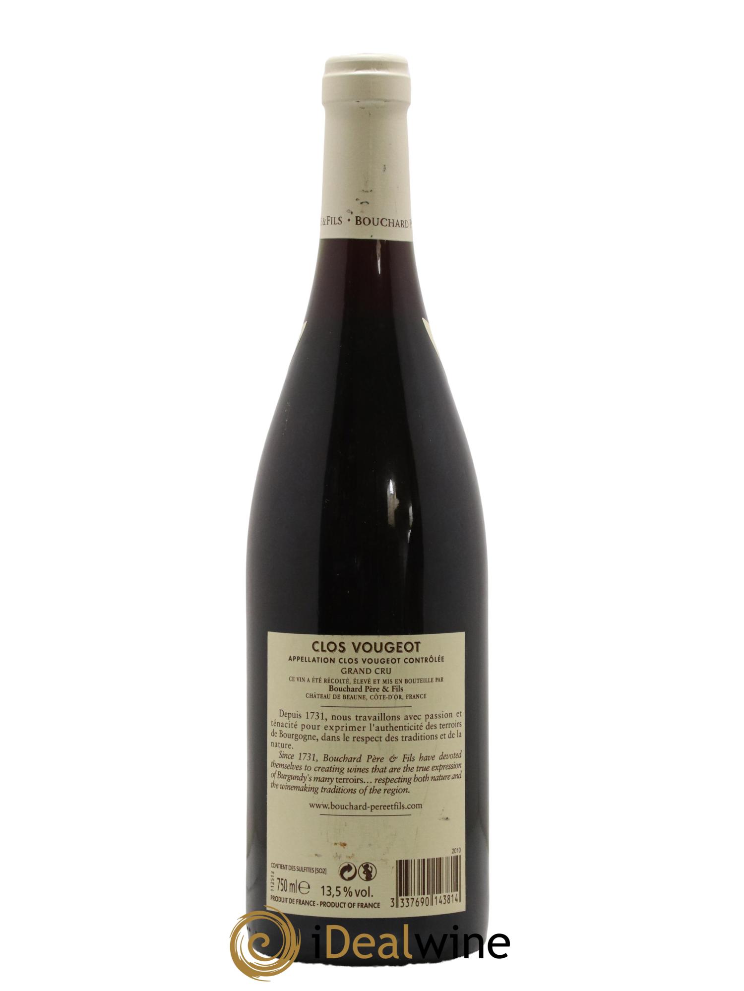 Clos de Vougeot Grand Cru Bouchard Père & Fils  2010 - Lot of 1 bottle - 1