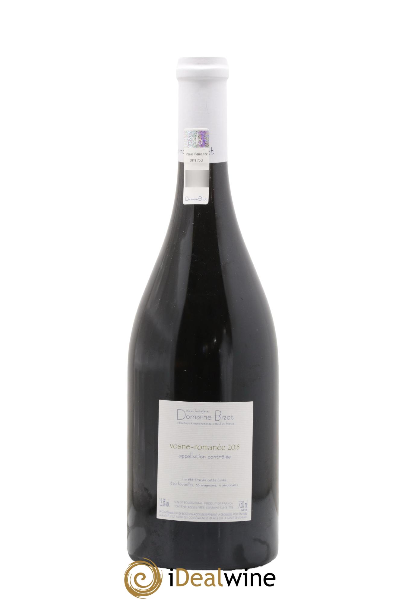 Vosne-Romanée Bizot (Domaine)  2018 - Lot de 1 bouteille - 1