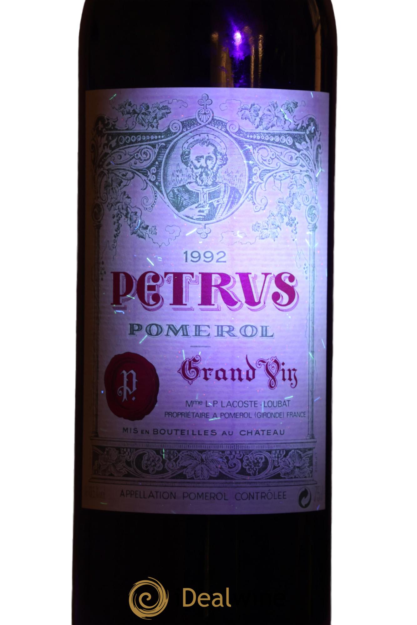 Petrus 1992 - Lot de 1 bouteille - 2