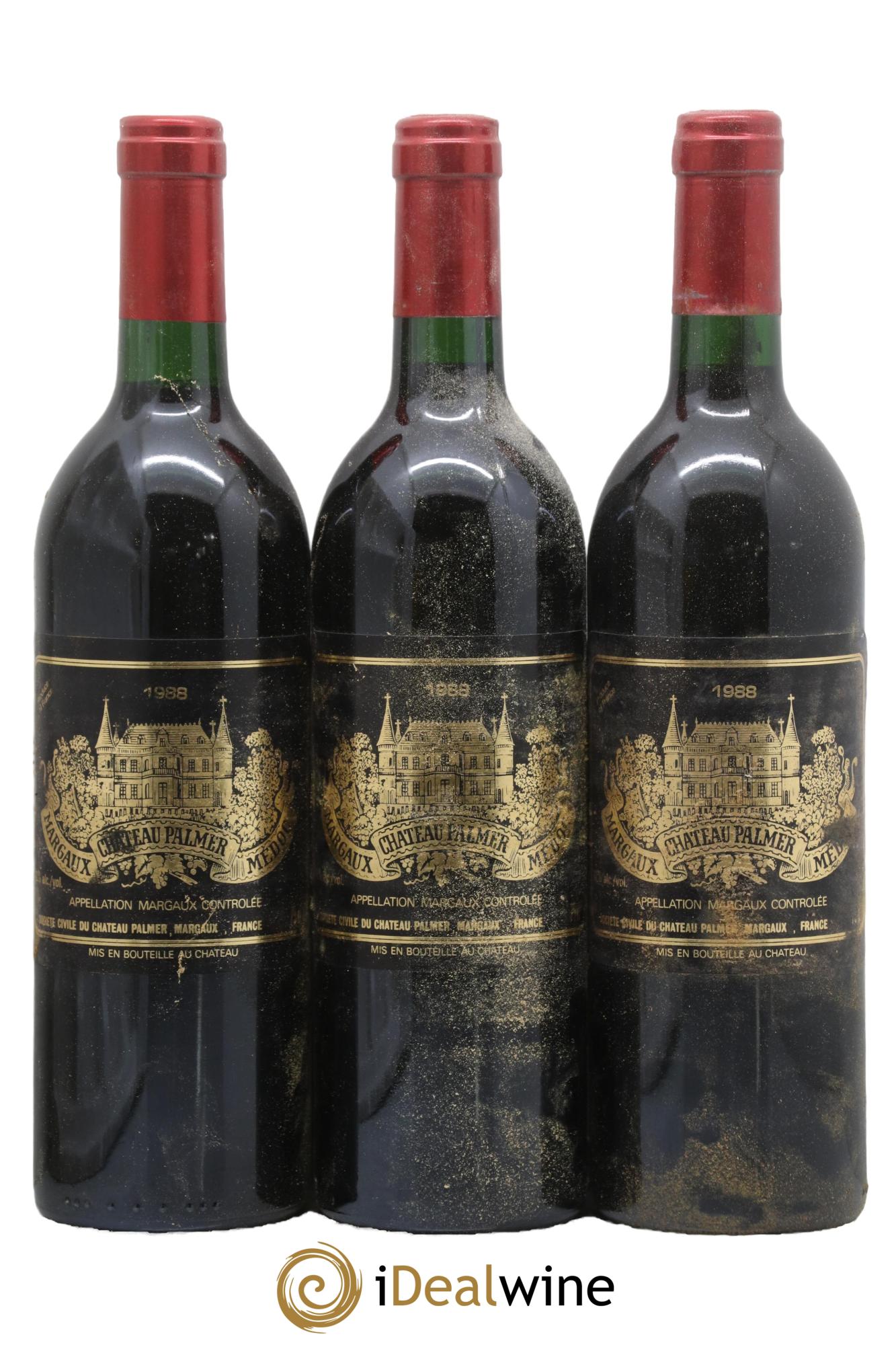 Château Palmer 3ème Grand Cru Classé 1988 - Lotto di 3 bottiglie - 0
