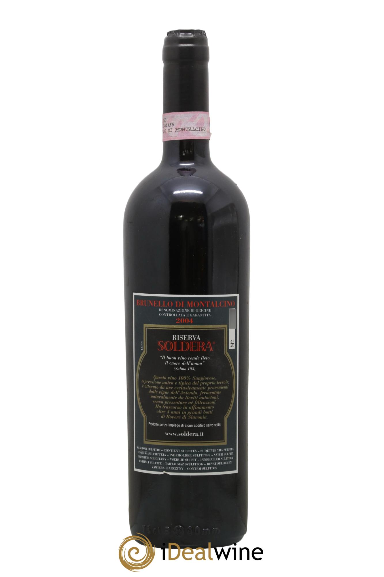 Brunello di Montalcino DOCG Riserva Soldera Case Basse - Gianfranco Soldera 2004 - Lot de 1 bouteille - 1