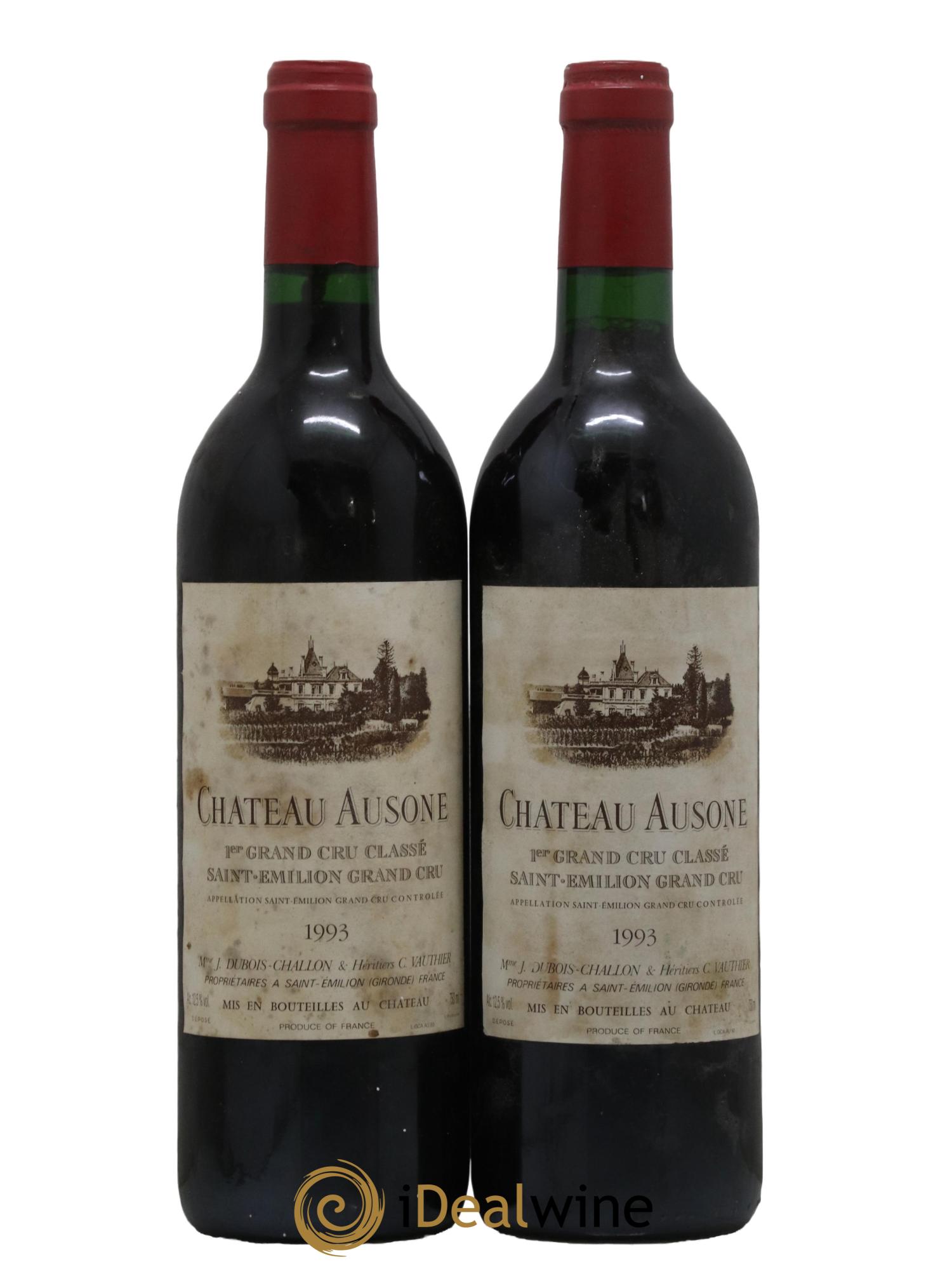 Château Ausone 1er Grand Cru Classé A 1993 - Lot de 2 bouteilles - 0