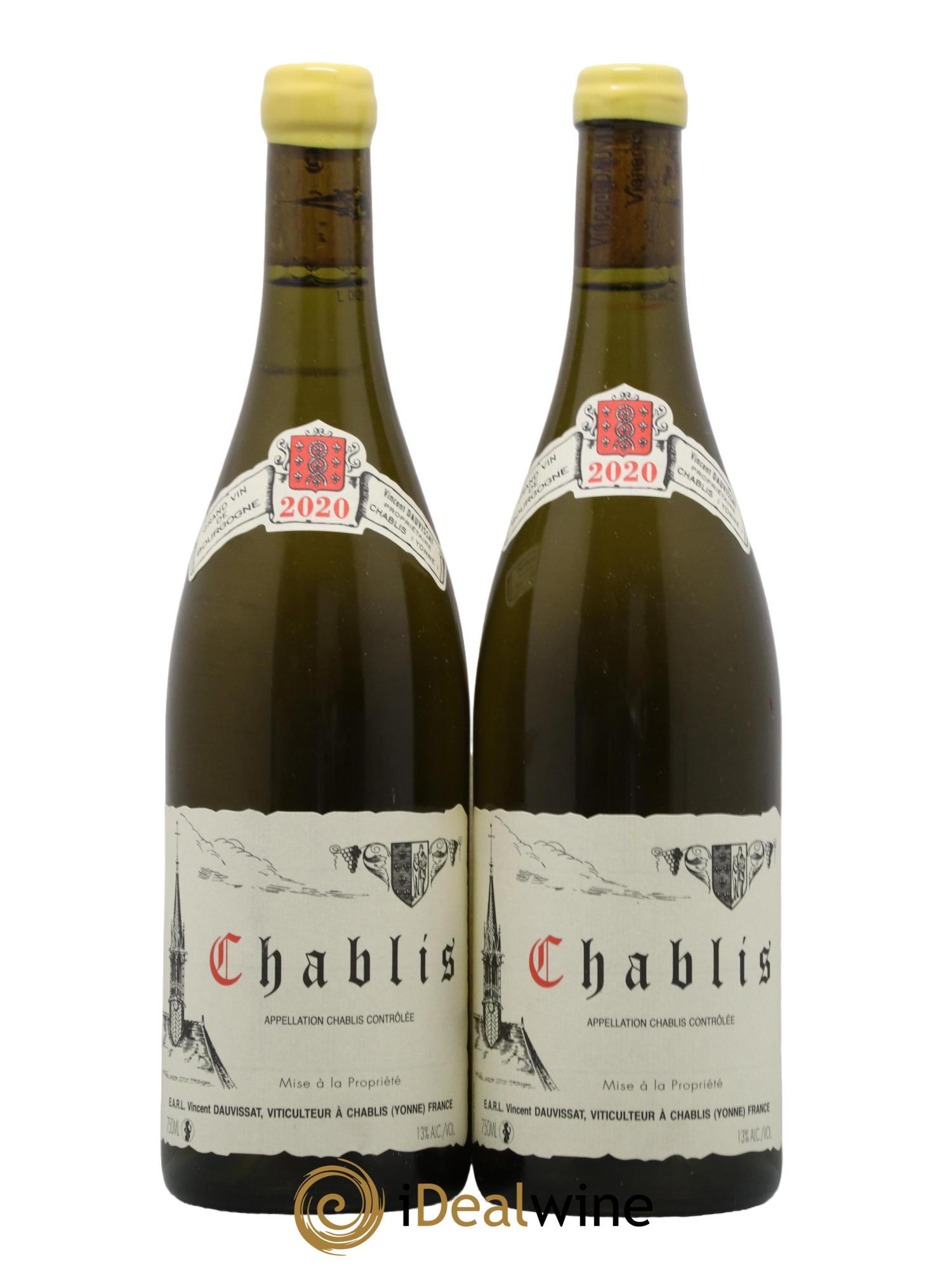 Chablis Vincent Dauvissat (Domaine) 2020 - Lot de 2 bouteilles - 0