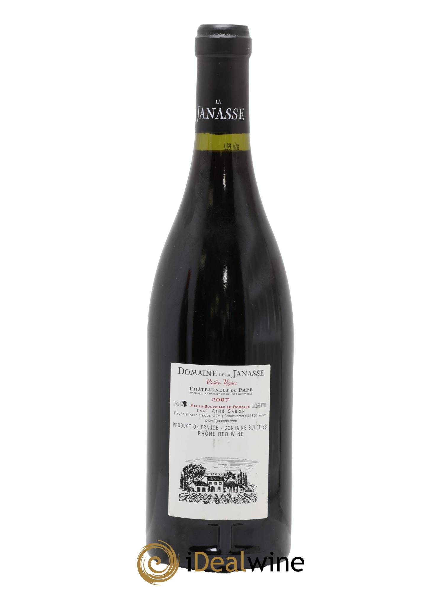 Châteauneuf-du-Pape Cuvée Vieilles Vignes La Janasse (Domaine de) 2007 - Lot de 1 bouteille - 1