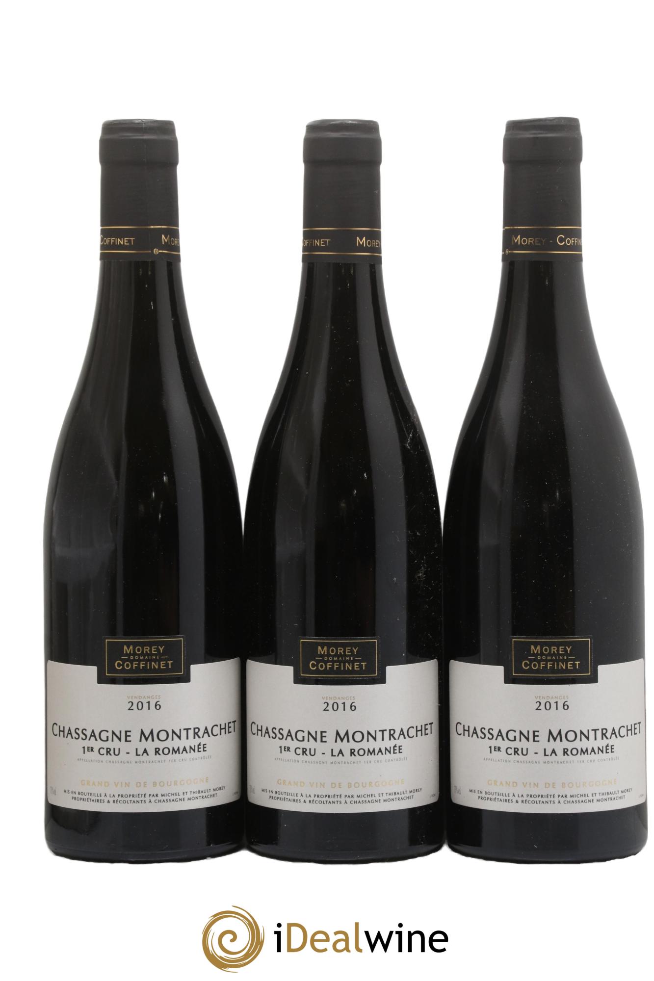 Chassagne-Montrachet 1er Cru La Romanée Morey-Coffinet (Domaine) 2016 - Lot de 3 bouteilles - 0