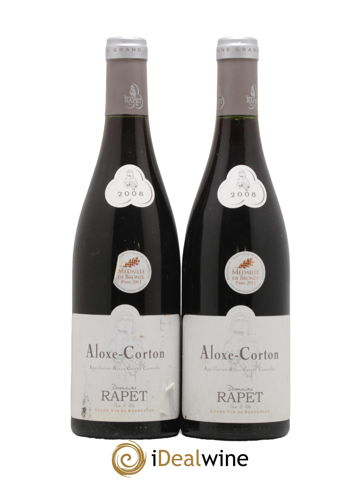 Aloxe-Corton Rapet Père & Fils 2008 - Lotto di 2 bottiglie - 0