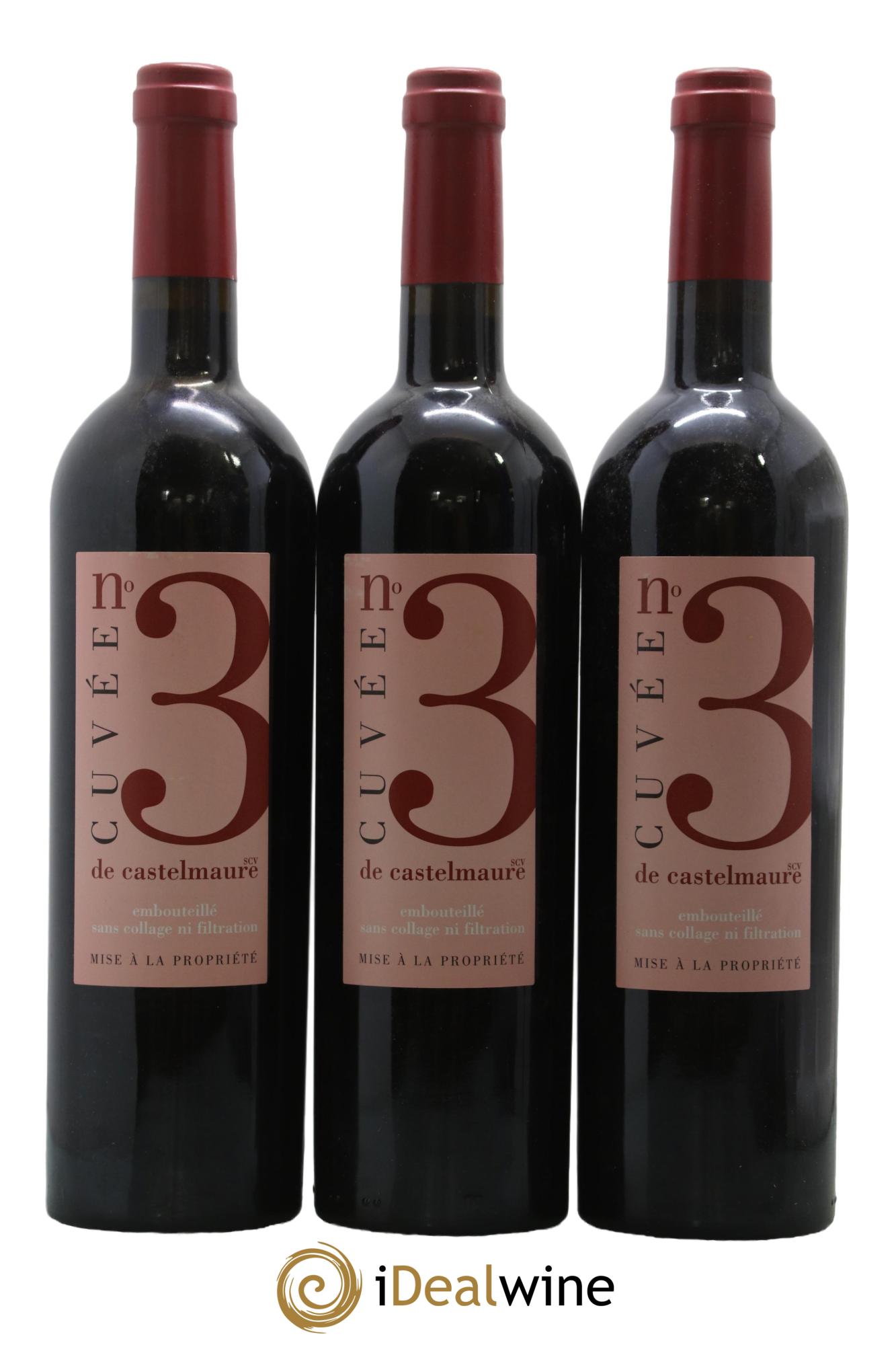 Corbières Cuvée N°3 Castelmaure 2001 - Lot of 3 bottles - 0