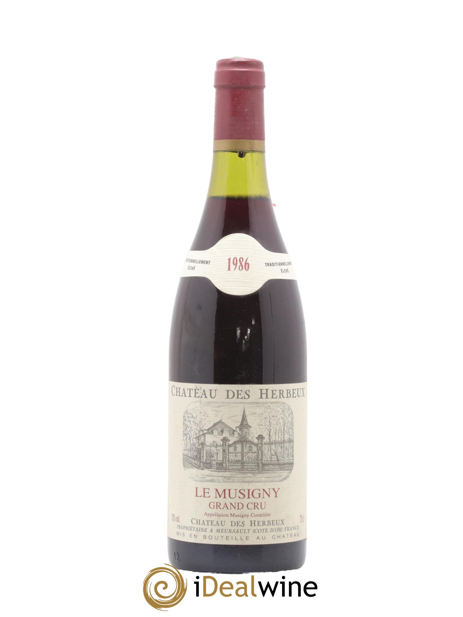 Musigny Grand Cru Chateau Des Herbeux 1986 - Lot de 1 bouteille - 0