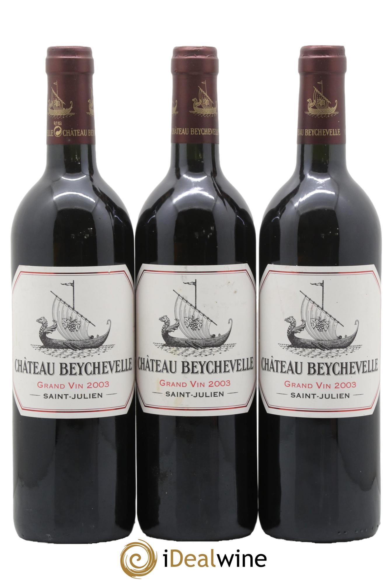 Château Beychevelle 4ème Grand Cru Classé 2003 - Lot of 3 bottles - 0