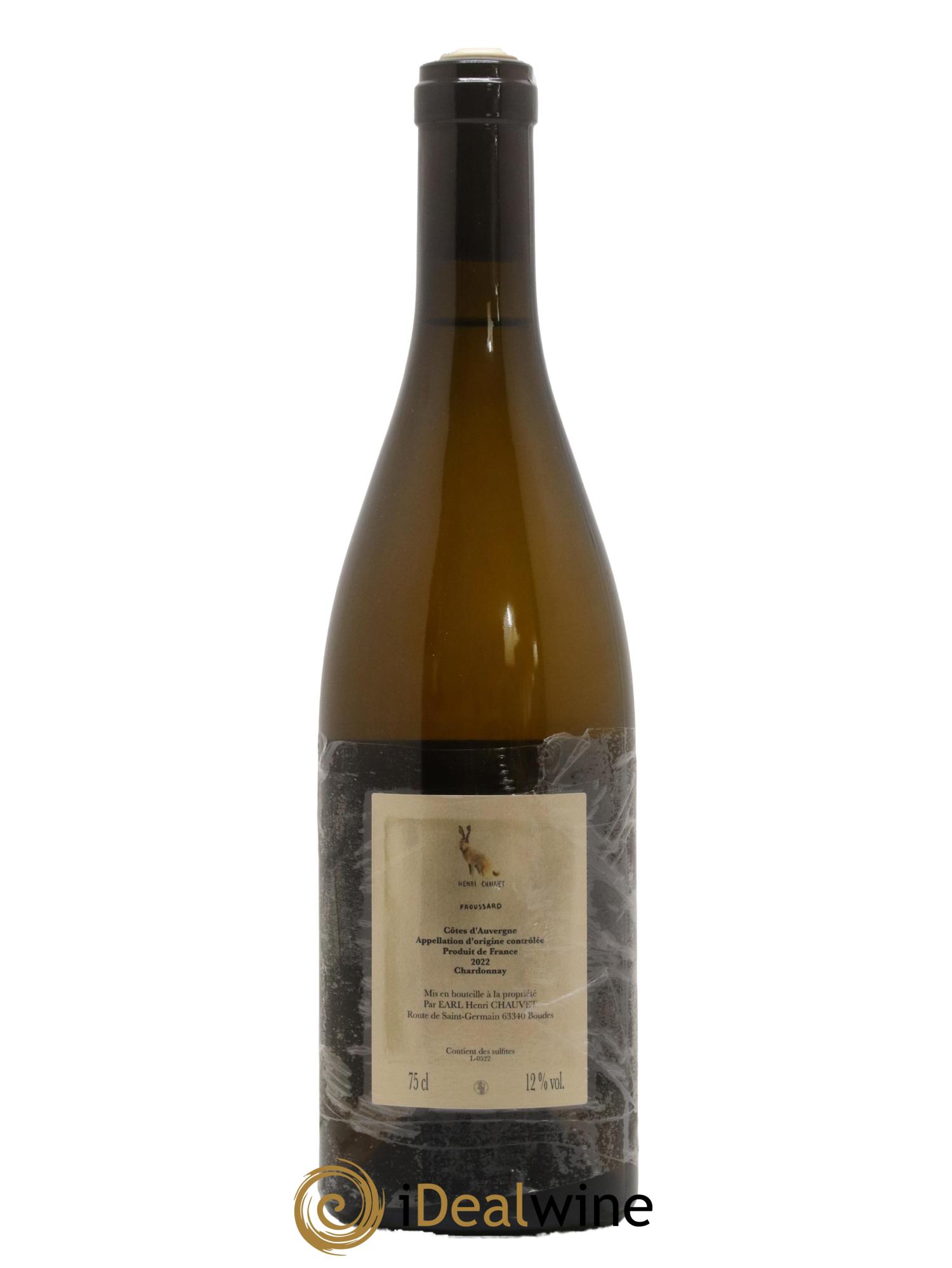 Vin de France Froussard Henri Chauvet 2022 - Lot de 1 bouteille - 1