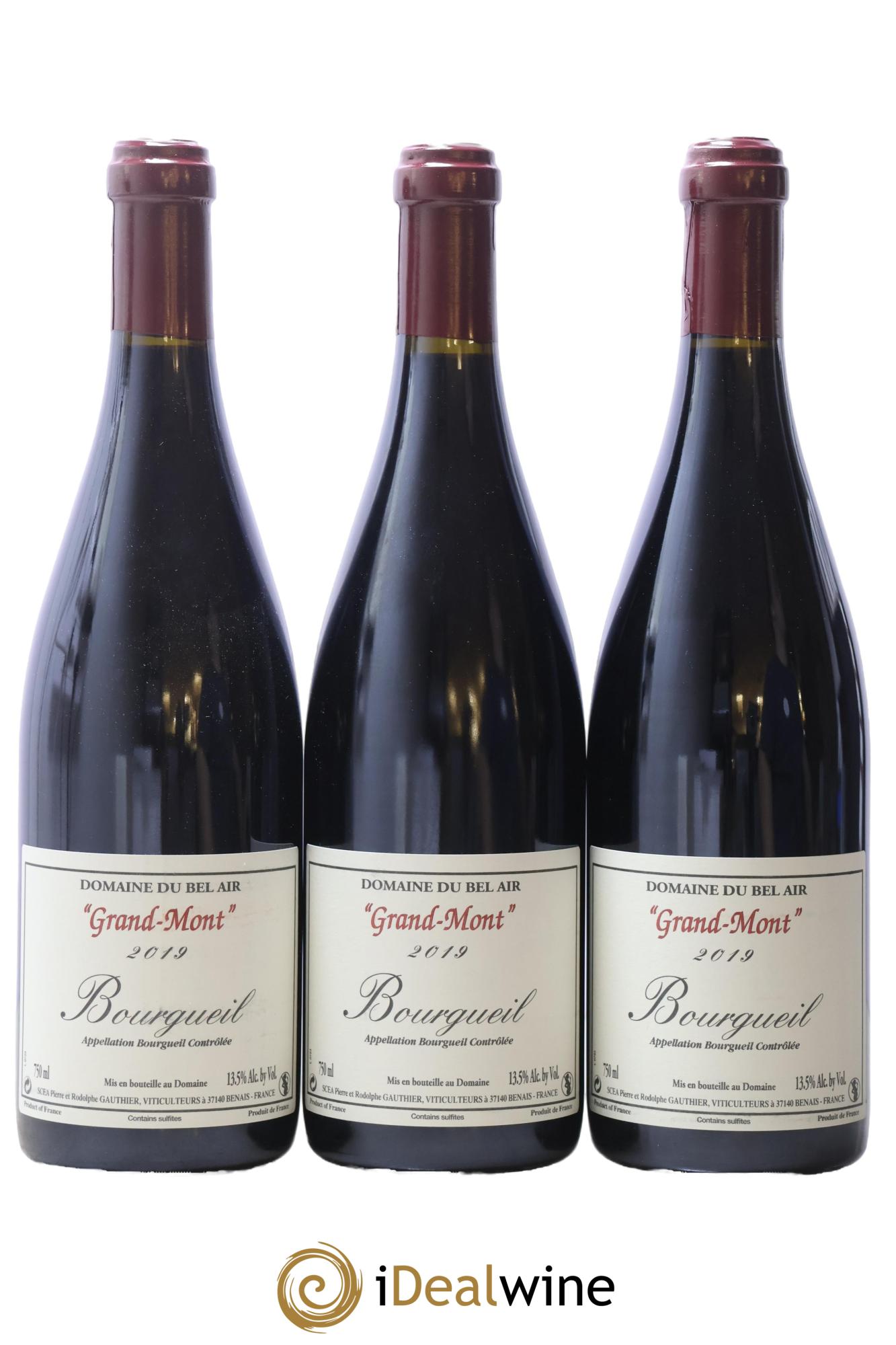 Bourgueil Grand Mont Domaine du Bel Air 2019 - Lotto di 3 bottiglie - 0