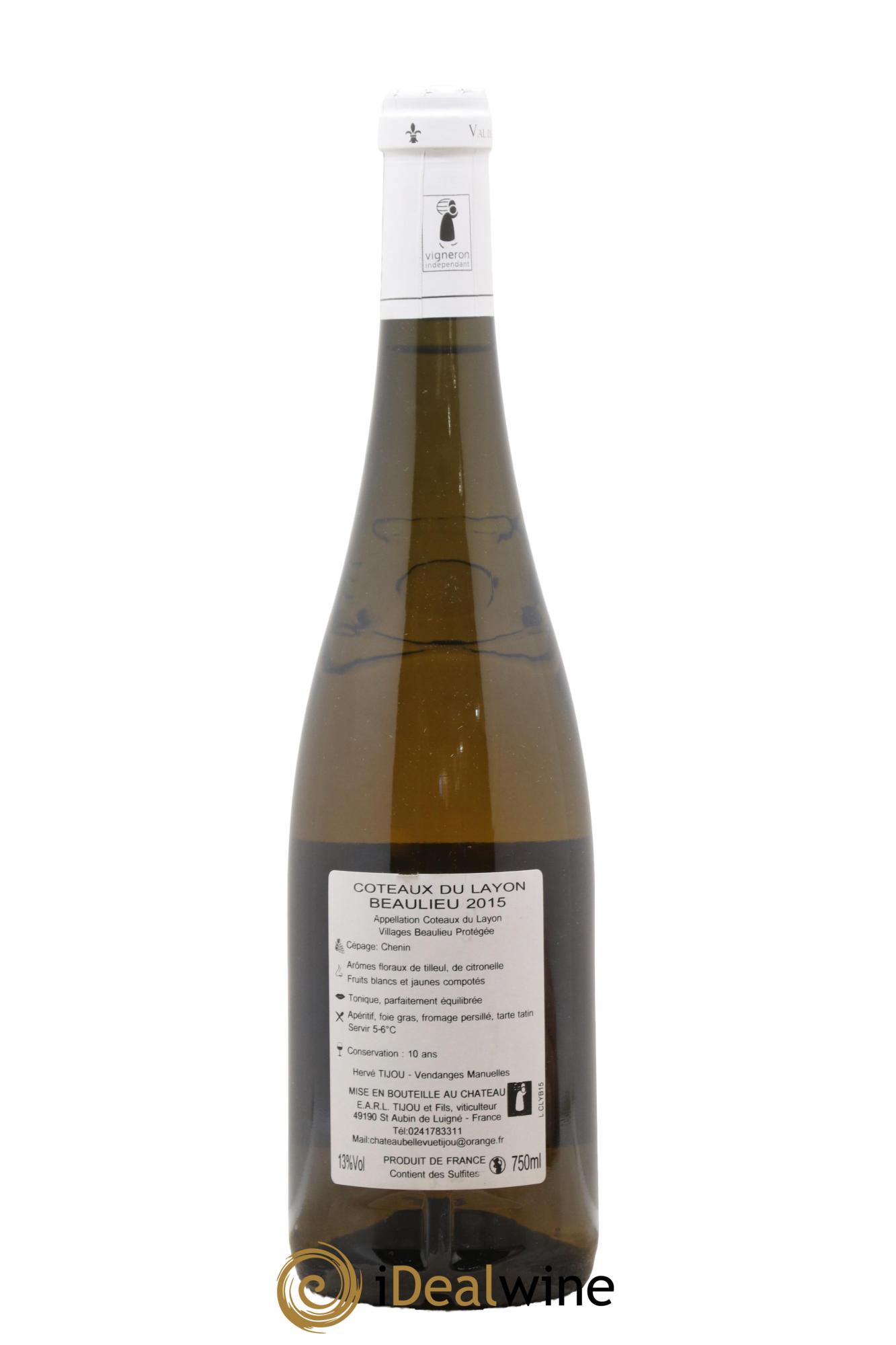 Coteaux du Layon Beaulieu Château Bellevue 2015 - Posten von 1 Flasche - 1