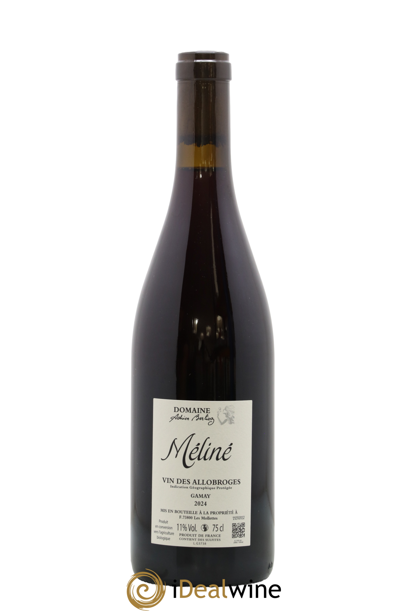 Vin des Allobroges Méliné Adrien Berlioz 2024 - Lot de 1 bouteille - 1