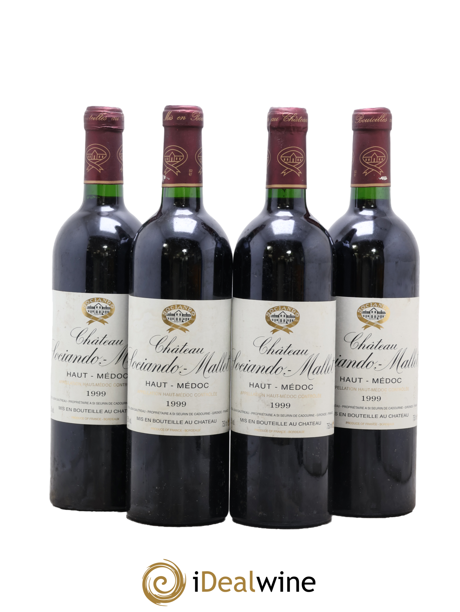 Château Sociando Mallet 1999 - Posten von 4 Flaschen - 0