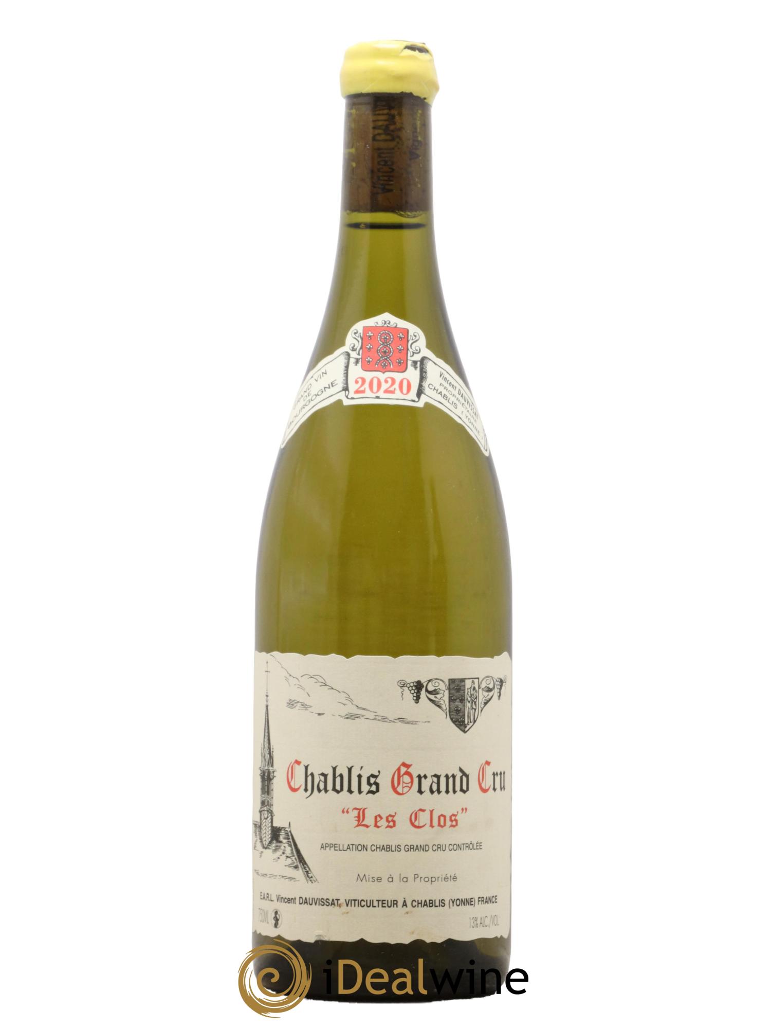 Chablis Grand Cru Les Clos Vincent Dauvissat (Domaine) 2020 - Lot de 1 bouteille - 0