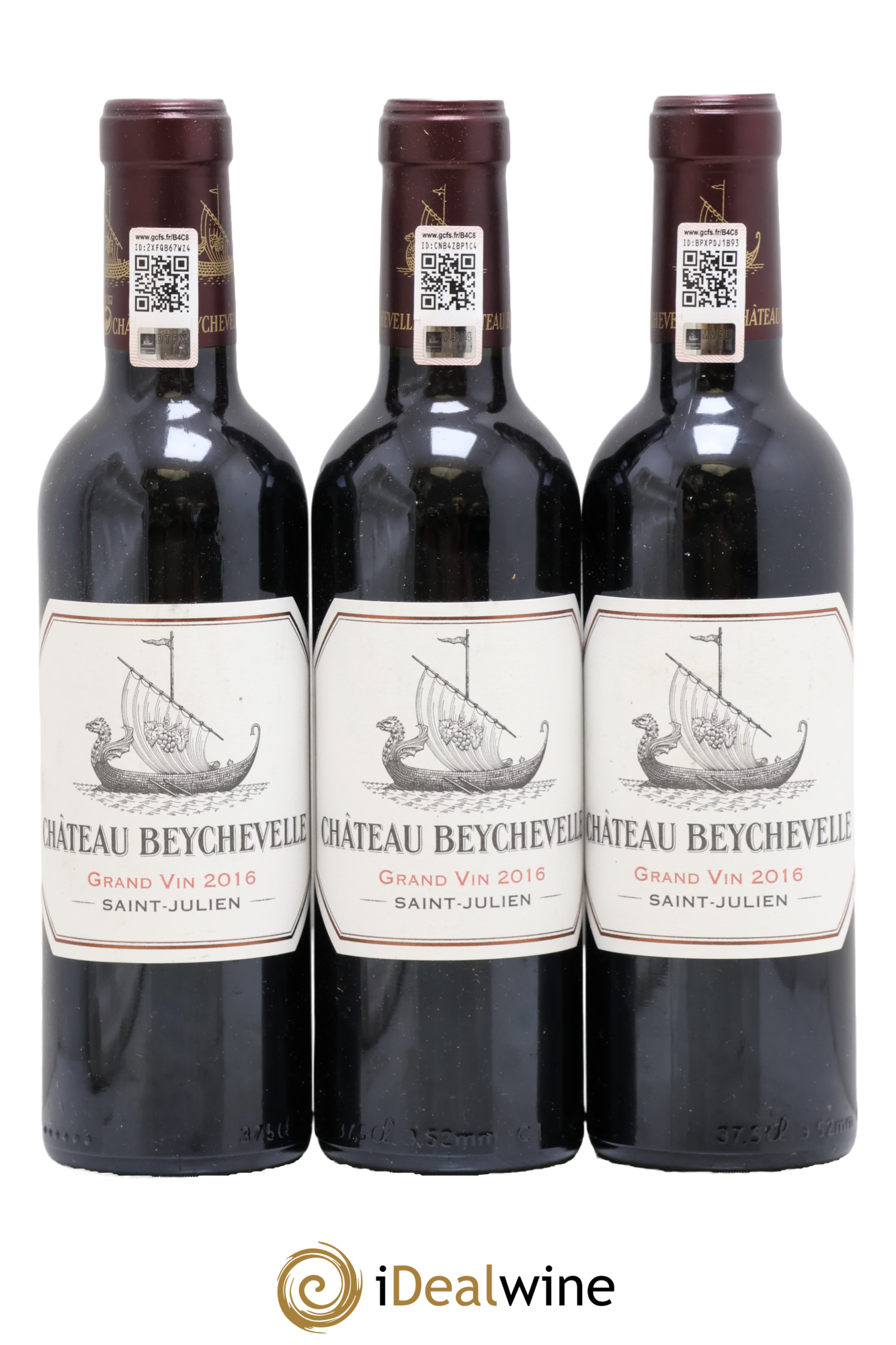 Château Beychevelle 4ème Grand Cru Classé 2016 - Lot of 3 half-bottles - 0