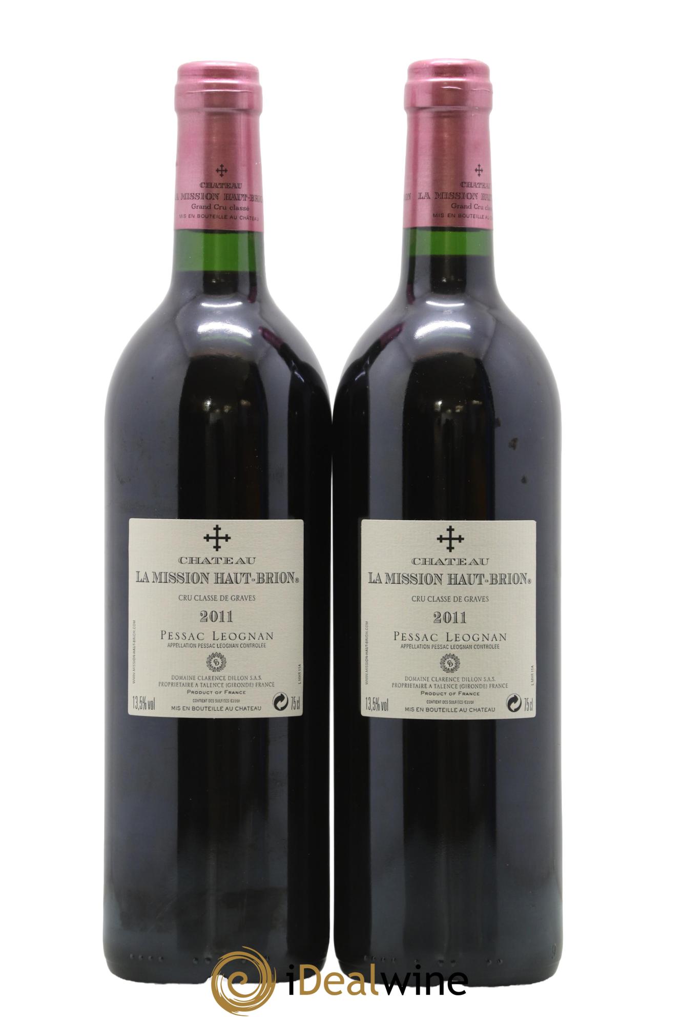 Château la Mission Haut-Brion Cru Classé de Graves 2011 - Lot de 2 bouteilles - 1
